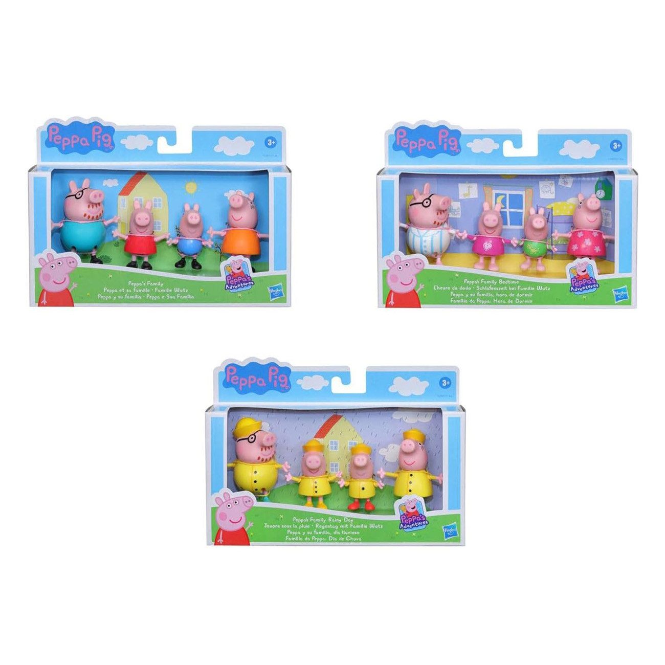 Hasbro Spielfigur Peppa Pig Peppa’s Adventures Familienfiguren 4er-Pack Sortiment