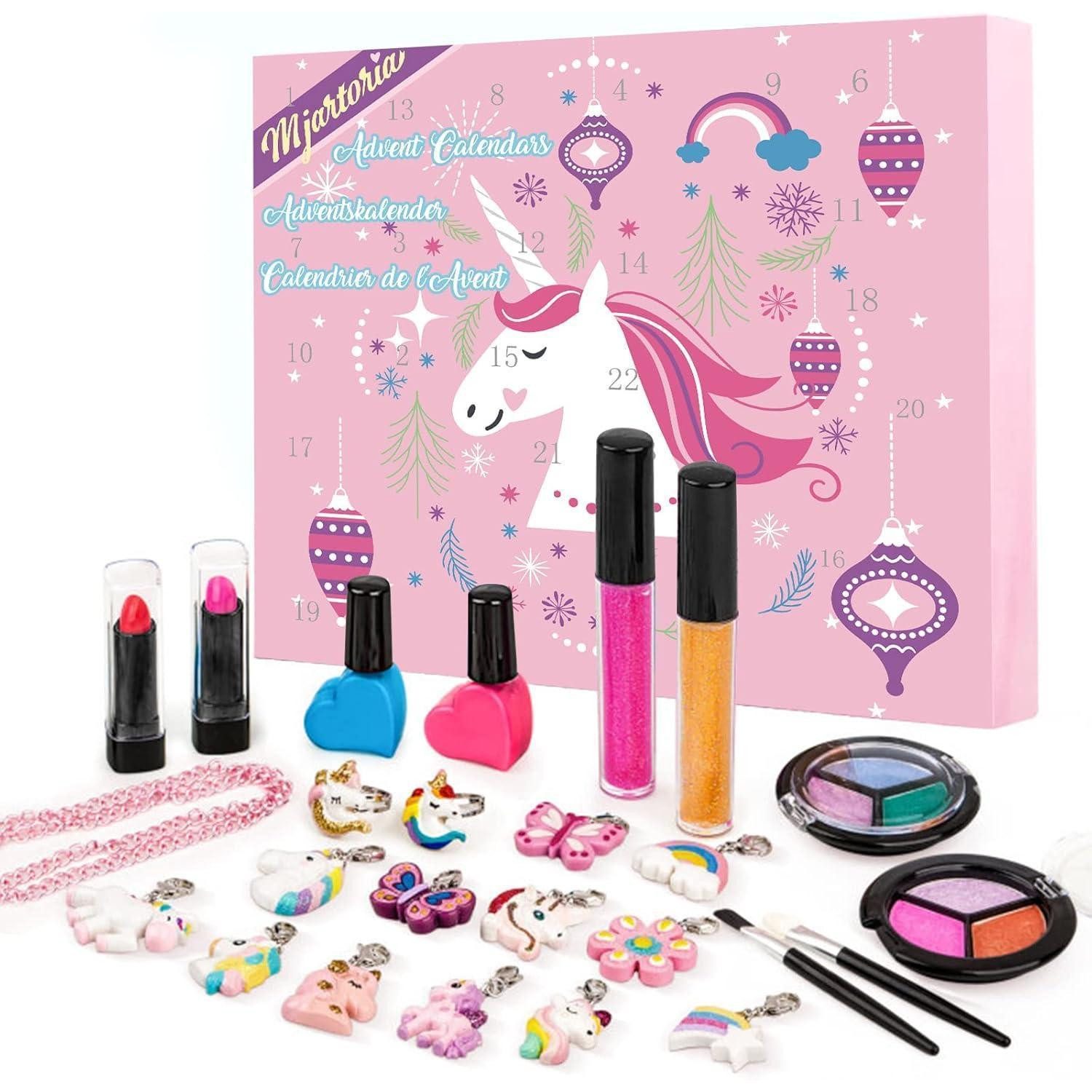 LuxusKollektion Schmuck-Adventskalender Adventskalender Beauty Make-up mit 24 Überraschungen Einhorn Schmuck