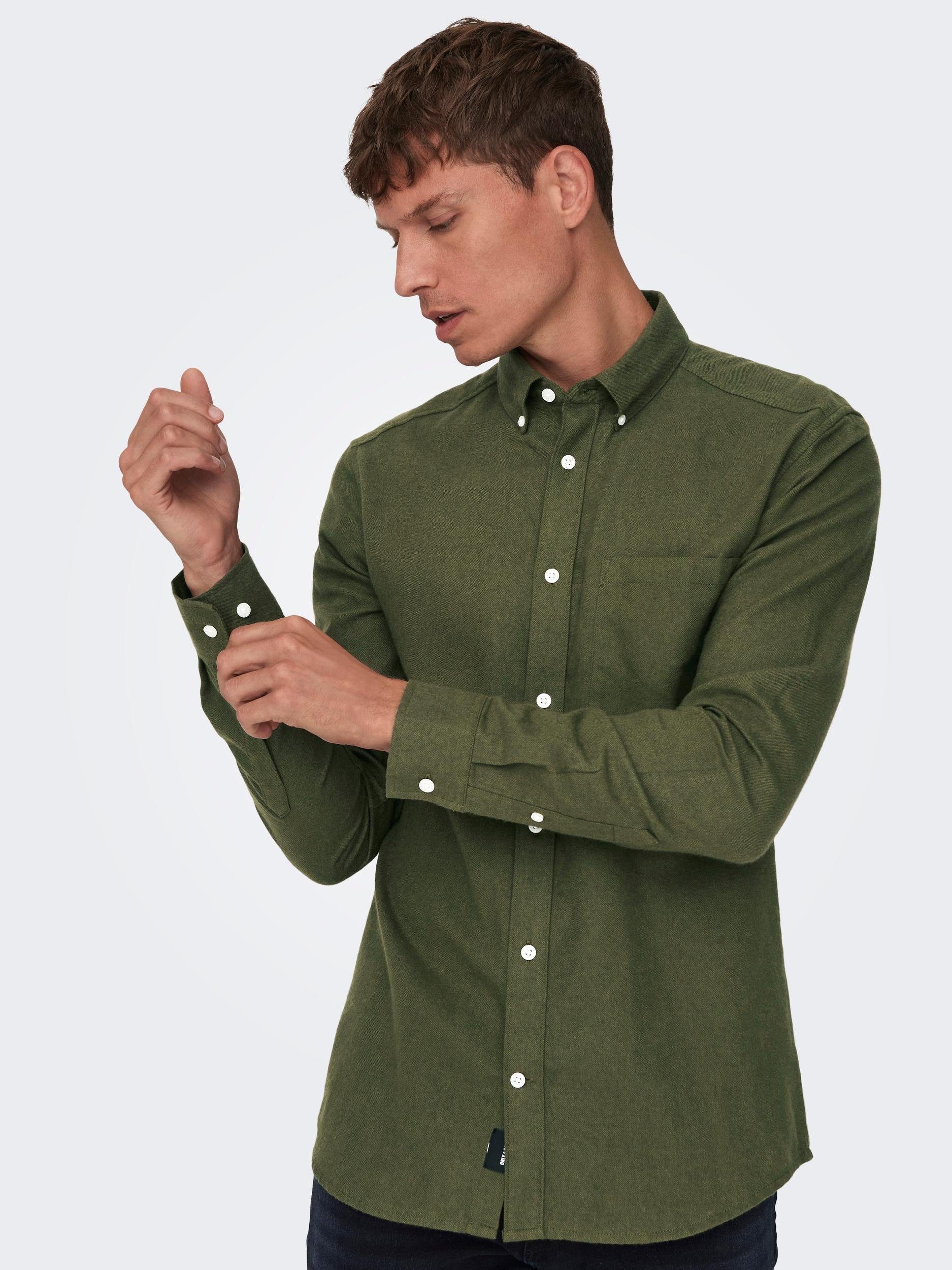 ONLY & SONS Langarmhemd ONSGUDMUND SLIM günstig online kaufen