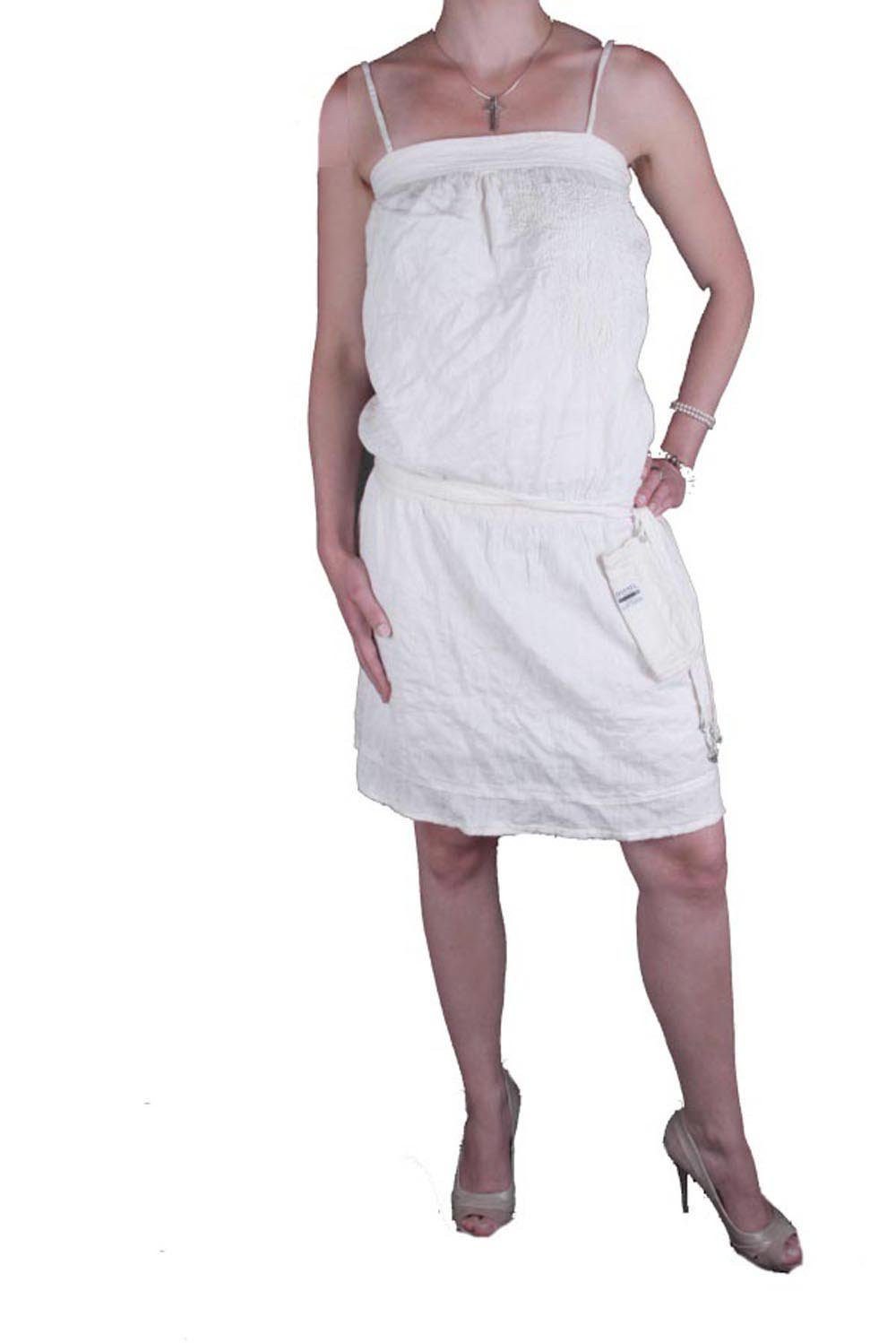 Trägerkleid Diesel Damen Kleid Spaghettikleid Bruayen Weiß