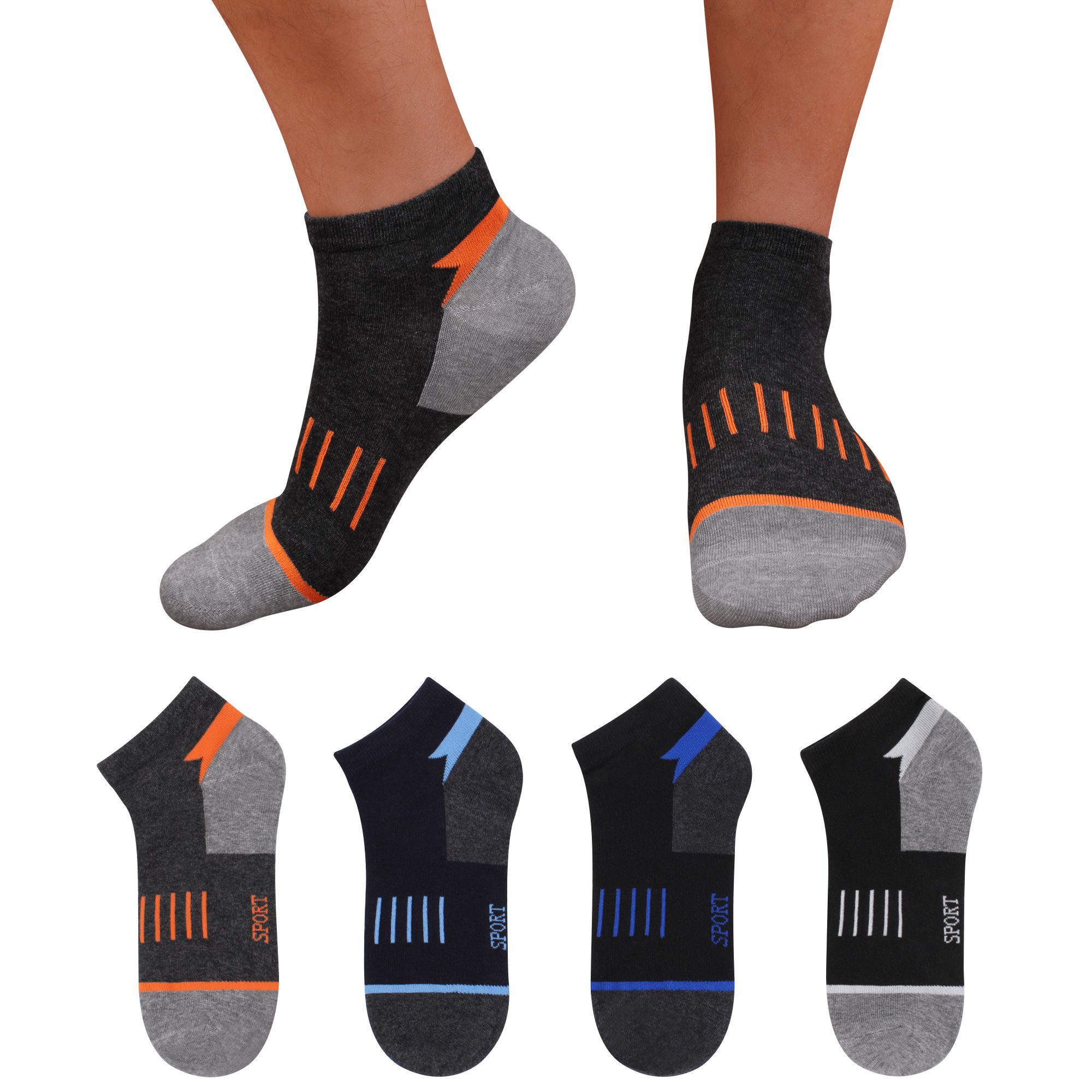 Herren L&K Sportsocken aus Baumwolle Sneaker Socken (10er-Pack) 2303