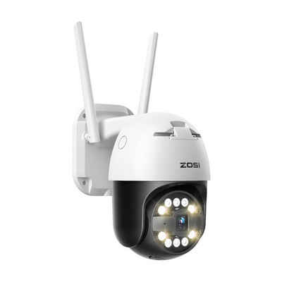 ZOSI C296, 5MP, 3k, Außenbereich, IP66 wasser- und staubdicht Überwachungskamera (Außenbereich, Integrierte Sirene (Ton & Licht), Automatisch Verfolgung)
