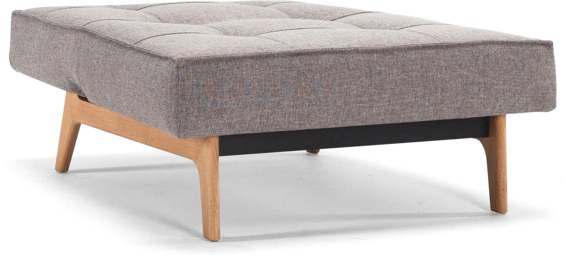 INNOVATION LIVING ™ Sessel Splitback Designsessel, 3-fach verstellbarer Rückenlehne, Breite 90cm, mit Eik Beine, in skandinavischen Design