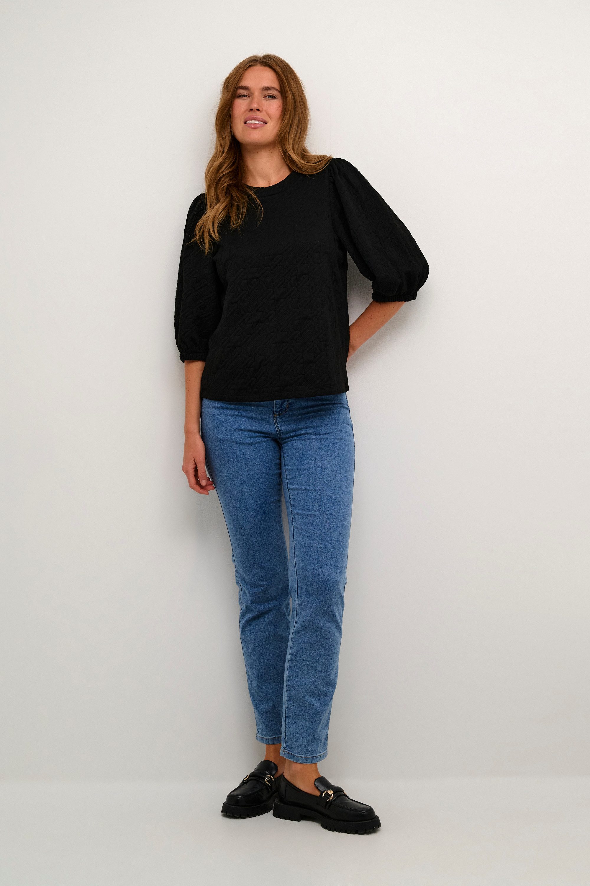 KAFFE Langarmbluse Langarm-Shirt KAjannis