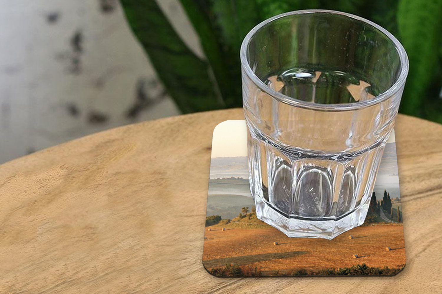 MuchoWow Glasuntersetzer Toskana - Landschaft - Zubehör Gläser, für Korkuntersetzer, Tasse Untersetzer, Tischuntersetzer, Italien, Glasuntersetzer, 6-tlg