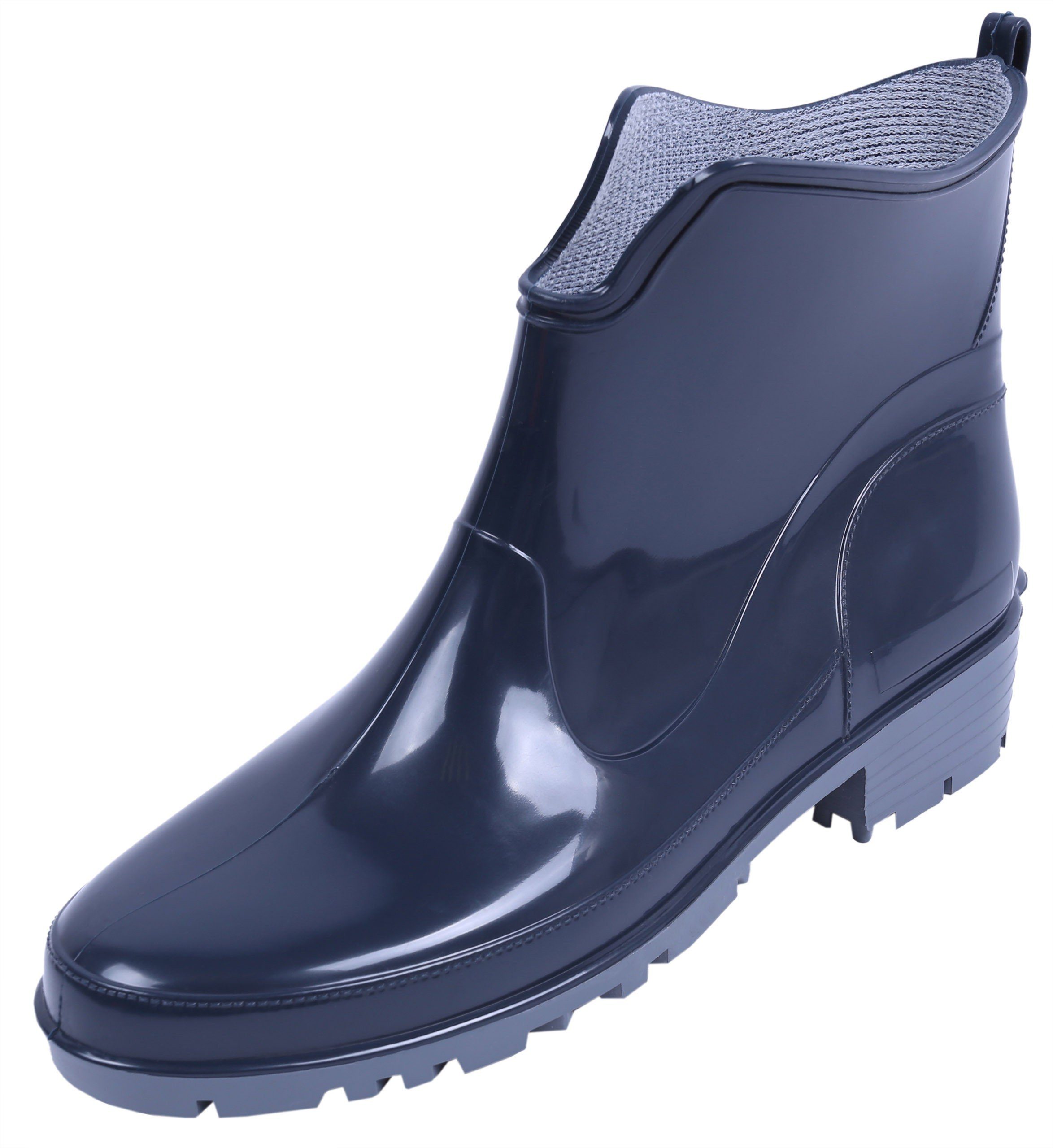 Sarcia.eu Dunkelblaue, kurze Gummistiefel Regenstiefe Gartenstiefel LEMIGO 41 EU Gummistiefel