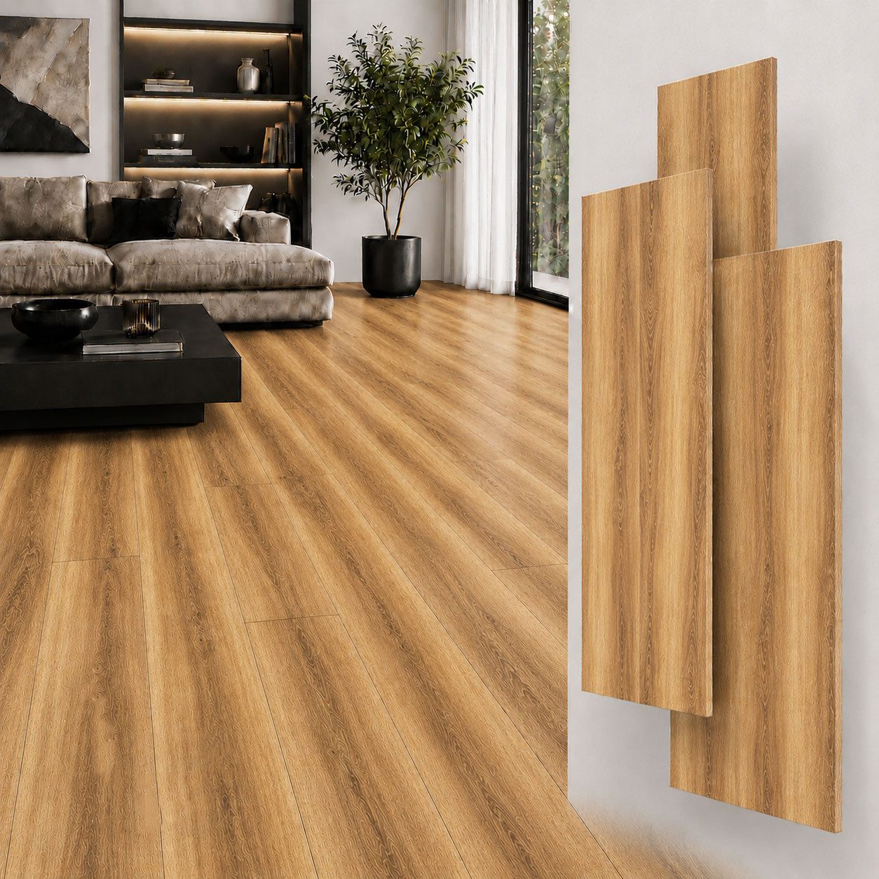 Berti Graf Designboden SPC Vinylboden 5 mm Klick wasserfest mit Trittschalldämmung, kleberfrei, pflegeleicht