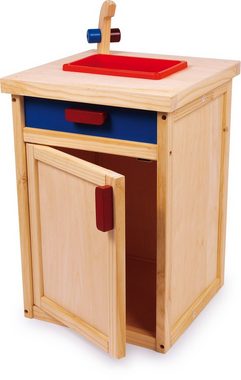 LeNoSa Spielküche Holz Küchenspüle für Kinder • Arbeitshöhe ca. 50 cm • Alter 3+ Holz