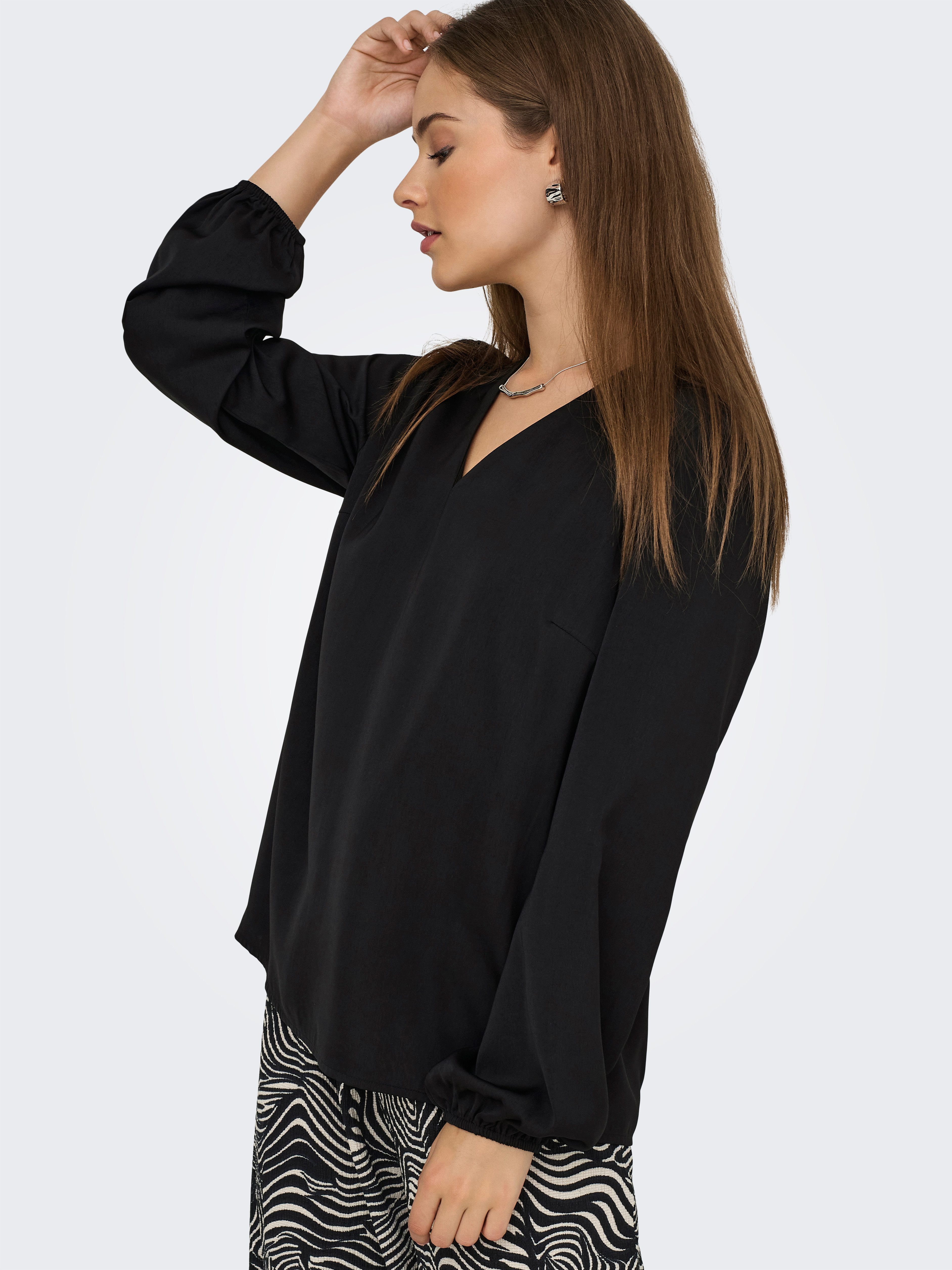 ONLY Langarmshirt ONLLUCY LIFE LS V-NECK günstig online kaufen