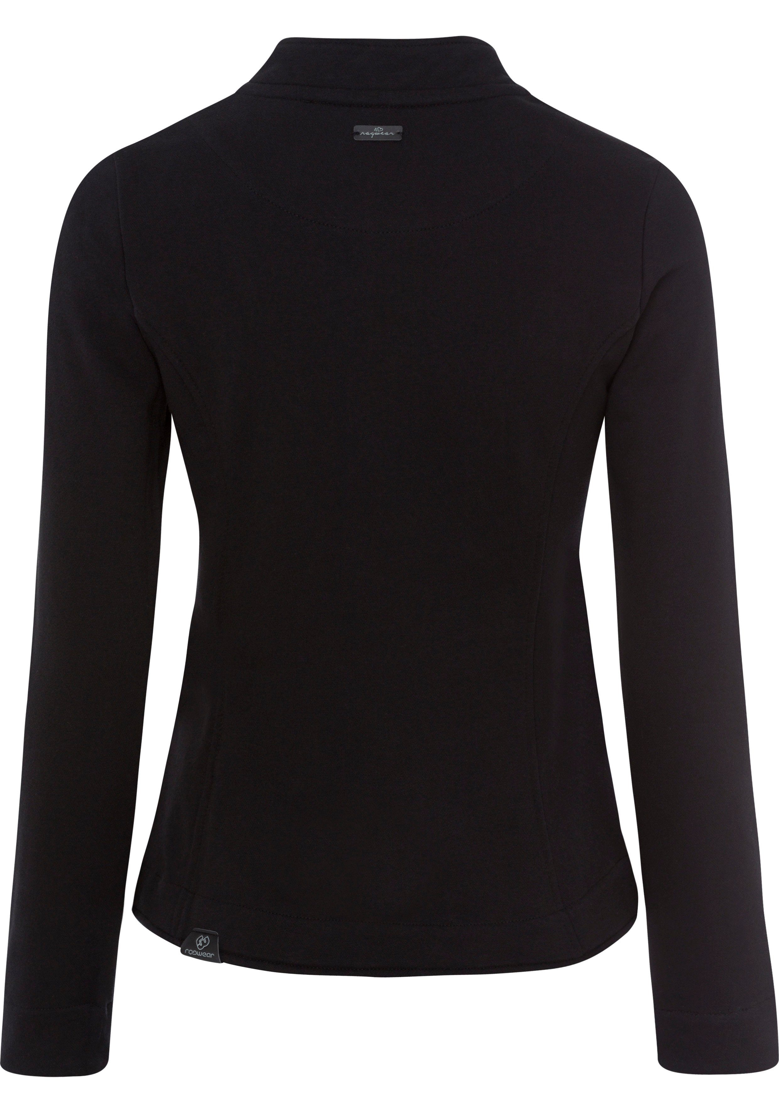 BLACK maritimer Sweat-Blazer mit AVALINA Ragwear O Kontrast-Details Sweatjacke