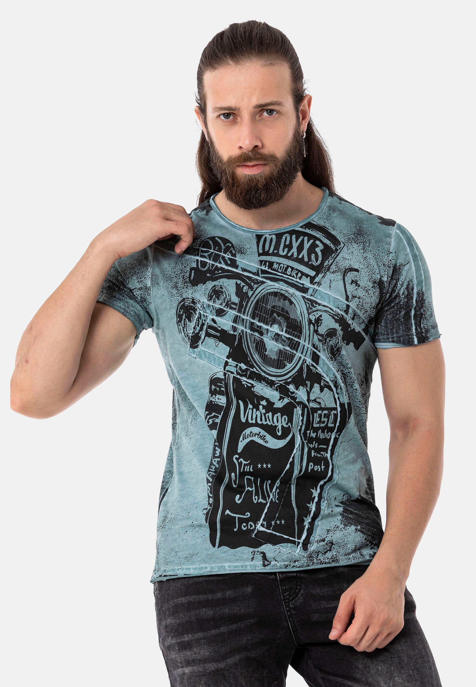 T-Shirt großen & mint Markenprints Baxx mit Cipo