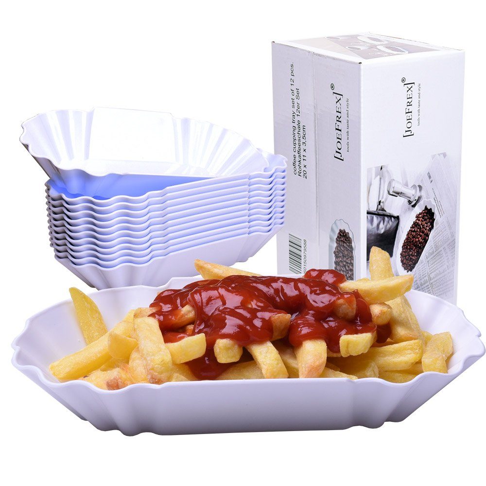 Offizielle japanische Versandhandelsseite JOEFREX Snackschale Pommesschalen aus hartem 12 pommes - Kunststoff (12-tlg) Stück, schale