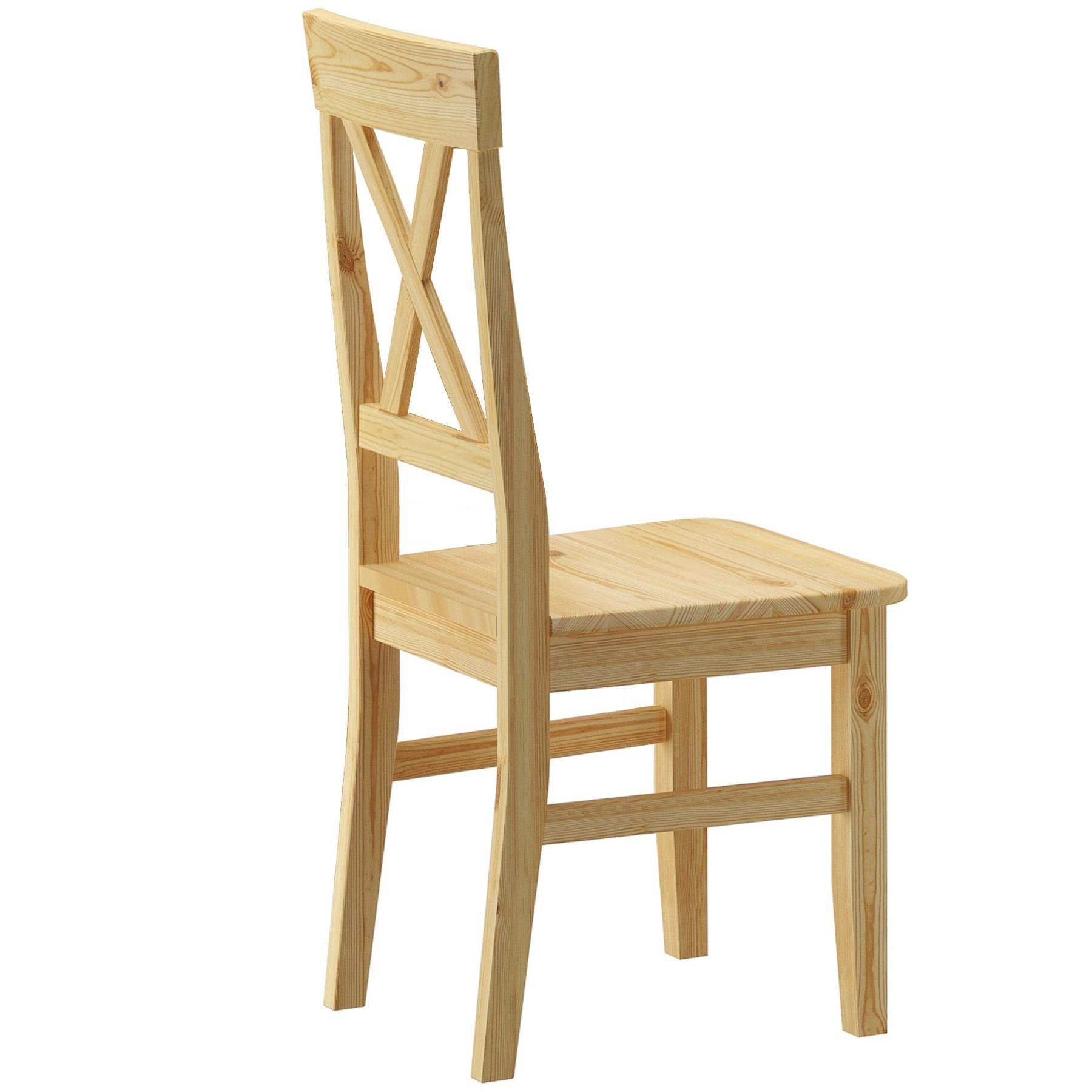 ERST-HOLZ Essgruppe Essgruppe Massiv Stühle Kiefer und Tisch 4 Küchentisch Holzstühle