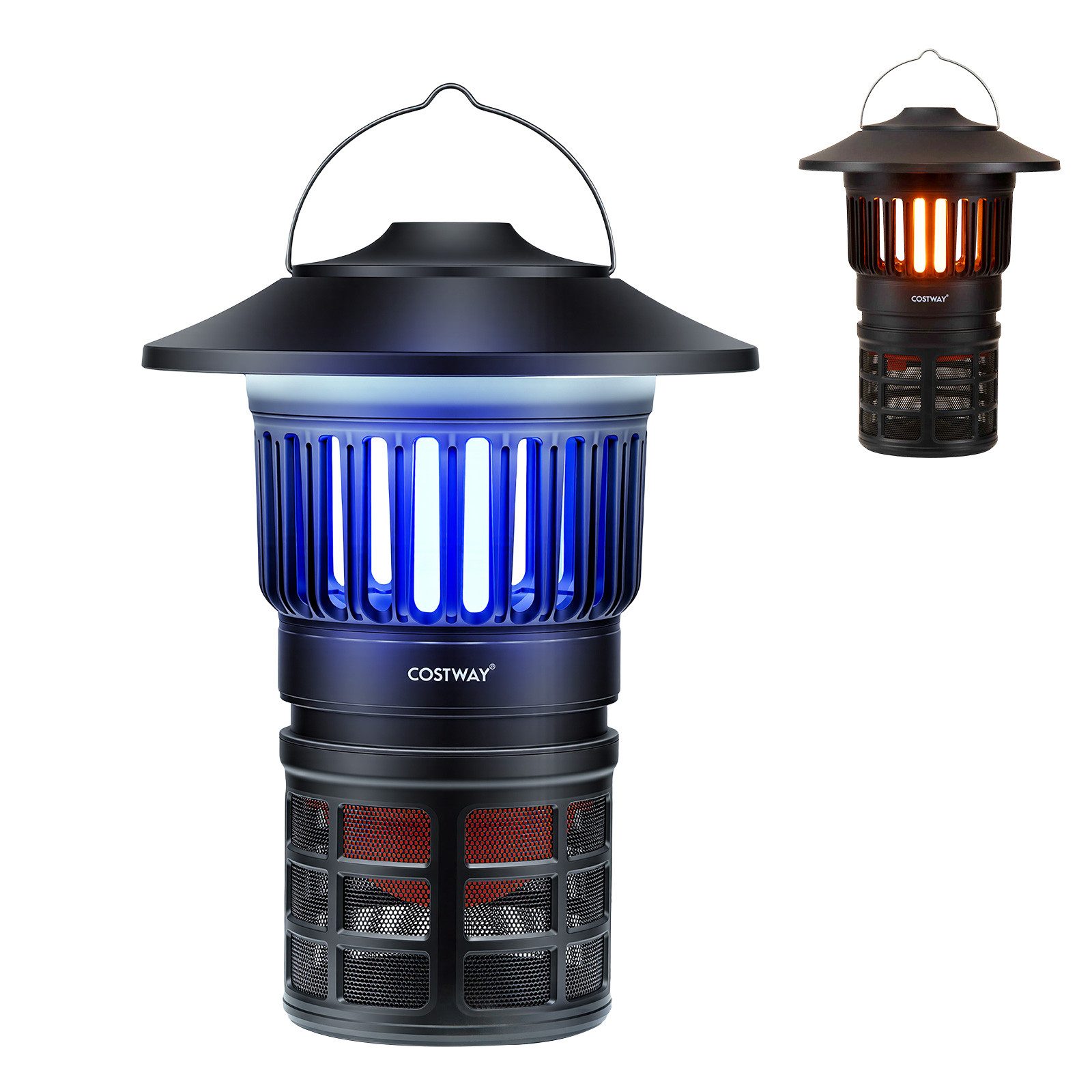 COSTWAY Insektenvernichter, Mückenlampe mit LED-Licht, USB wiederaufladbar