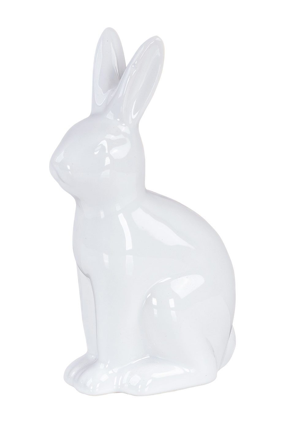 Levandeo® Osterfigur, Deko Hase H16cm Weiß Keramik Figur Ostern Aufsteller Tischdeko