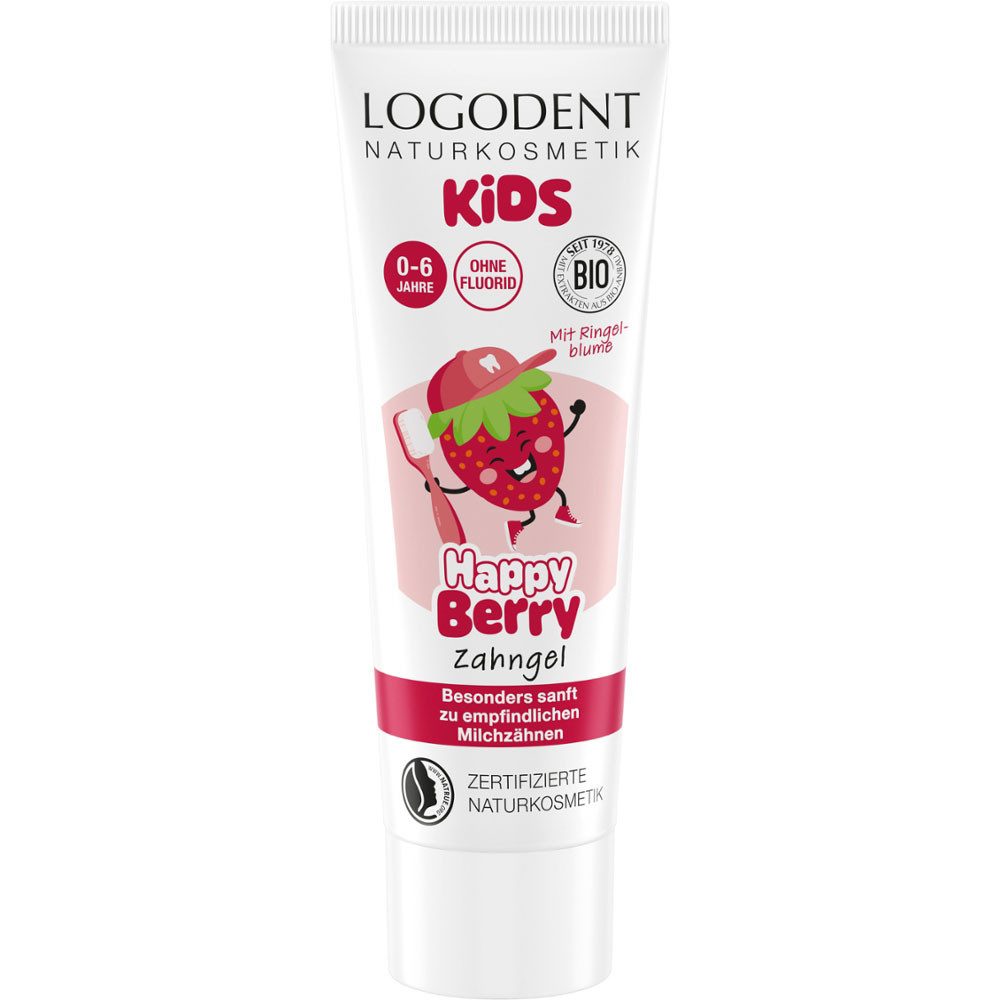 LOGONA Zahnpasta Logodent Kids Happy Berry Zahngel, 75 ml