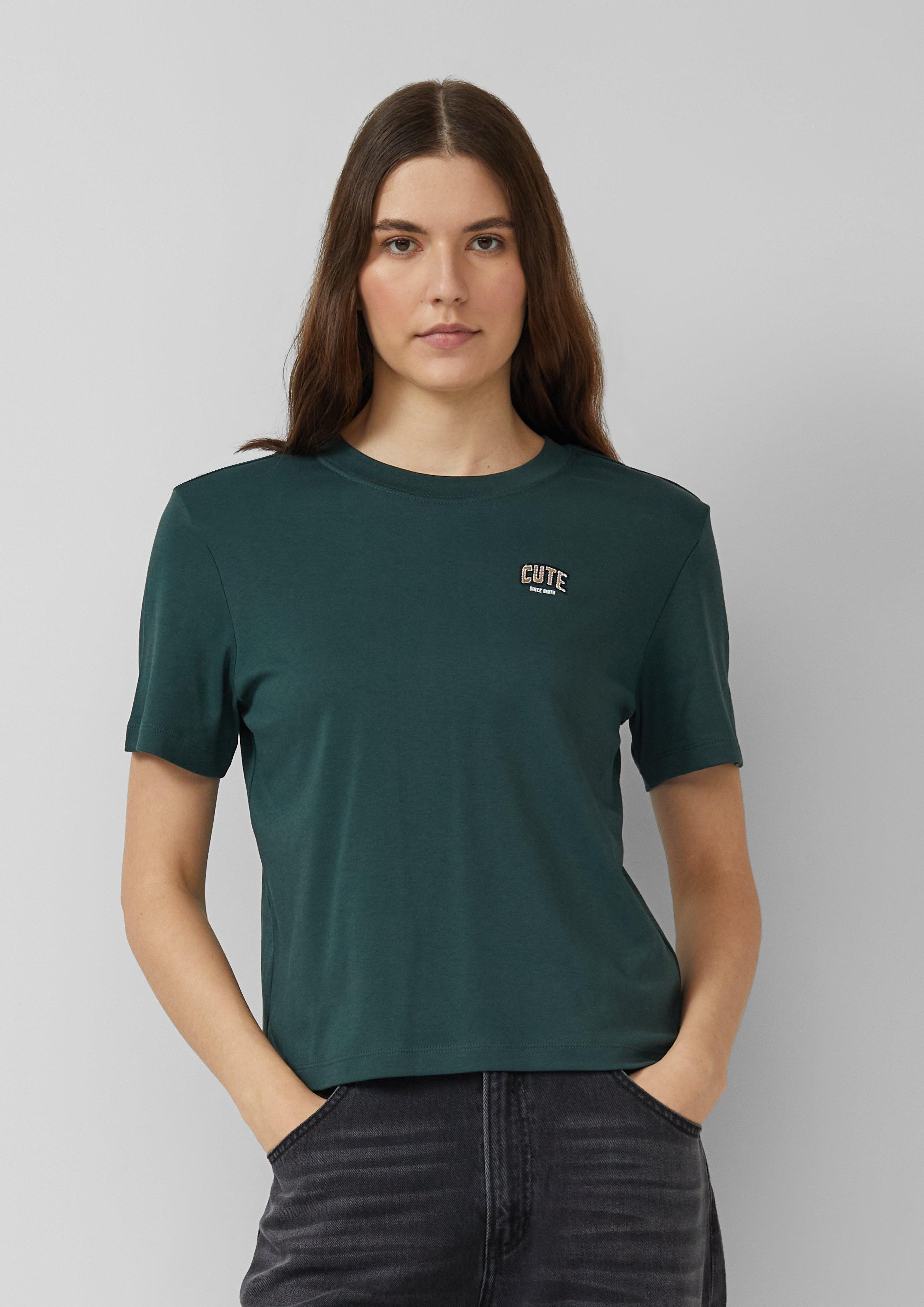 s.Oliver Kurzarmshirt T-Shirt aus Interlockjersey mit günstig online kaufen