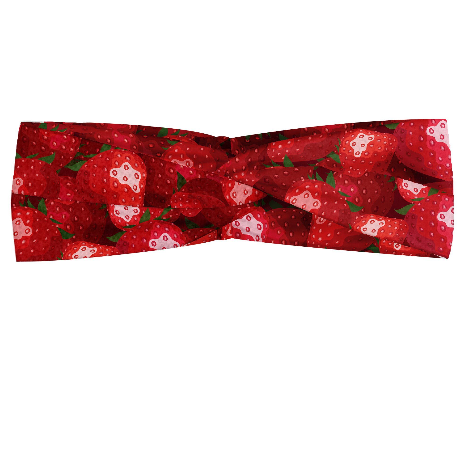 Abakuhaus Stirnband Elastisch und Angenehme alltags accessories rot Erdbeeren Reife Früchte