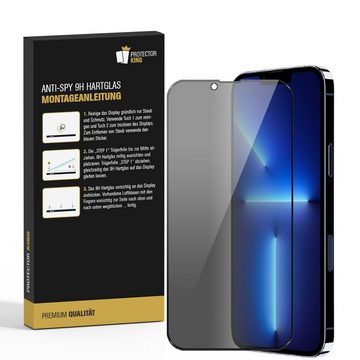 Protectorking Schutzfolie 2x Blickschutz 9H Panzerhartglas für iPhone 13 Pro ANTI-SPY PRIVACY, (2-Stück), Displayschutz, Schutzglas ANTI-SPY PRIVACY BLICKSCHUTZ 9H Härte