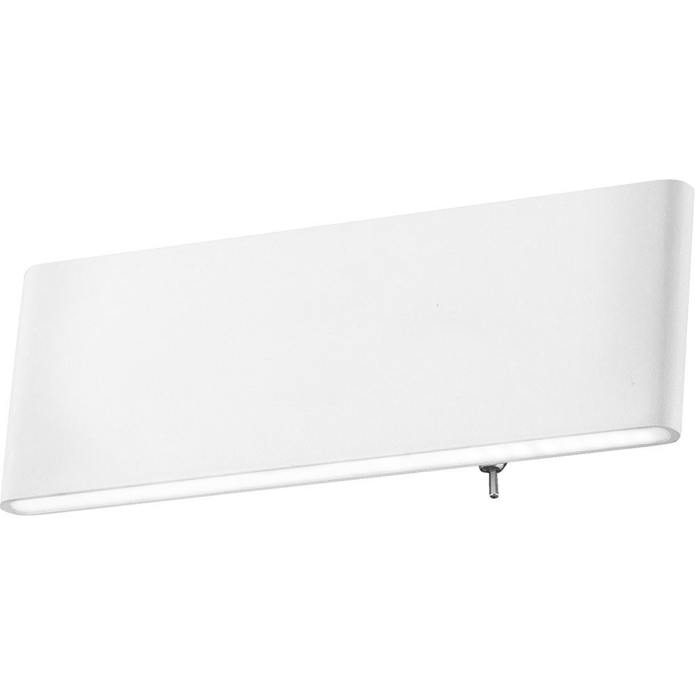 GLOBO LIGHTING LED Wandleuchte, LED-Leuchtmittel fest verbaut, Warmweiß, LED Wand Spot Lampe Leuchte Aluminium Opal Weiß Schalter Schlaf Zimmer