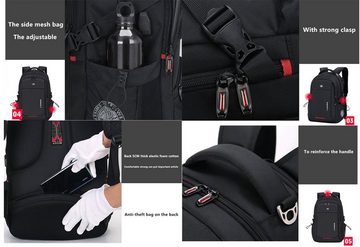 XDeer Laptoprucksack Laptoprucksack Reiserucksack,großer Anti-Diebstahl Rucksack für Männer und Frauen mit USB-Ladeanschluss, 16-Zoll-wasserfester Big Business-Computer Rucksack, bestes Geschenk für Jungen, Mädchen, Studenten (Set), Laptoprucksack Herren aus hochwertigem reißfestem und wasserabweisendem Polyestergewebe mit hochdichtem Nylonfutter, speziell behandelt für Wasserbeständigkeit