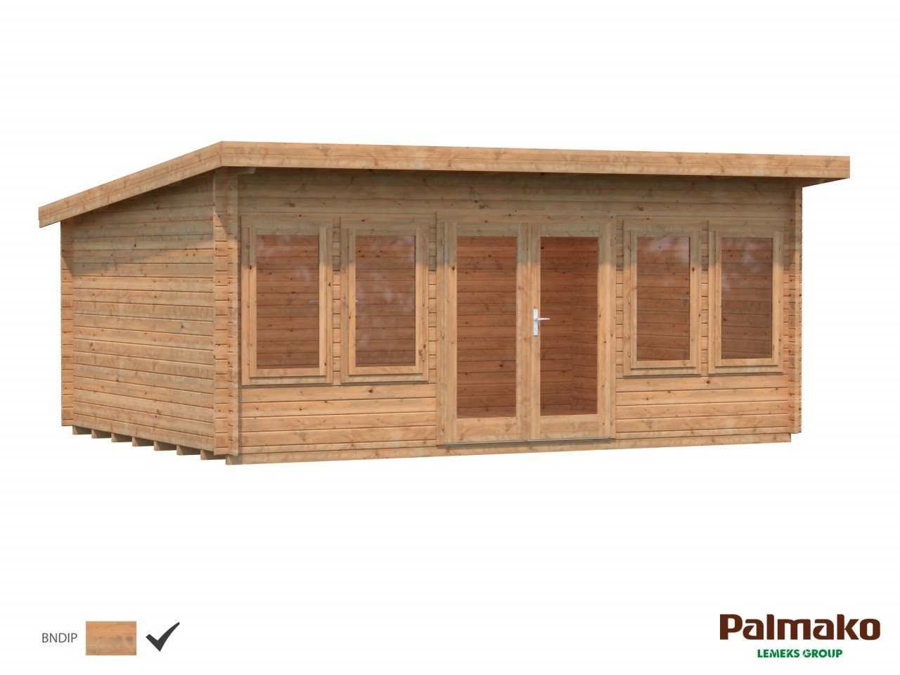 Palmako Blockbohlenhaus, Lisa Gartenhaus grau BxT: Holzhaus 550x400 19,4 cm