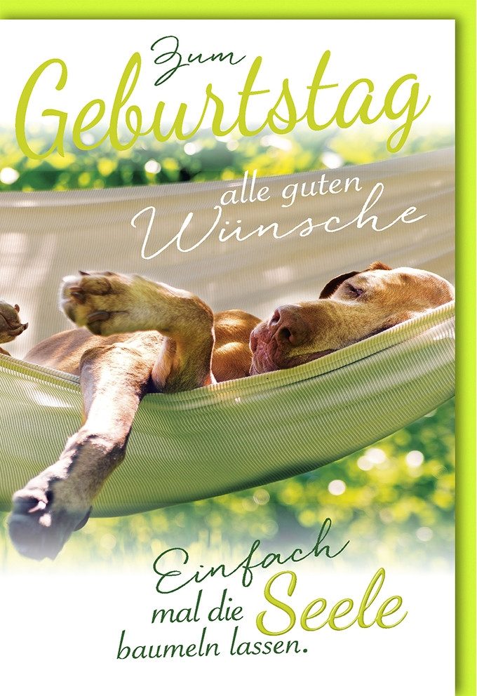 Grußkarten Geburtstag - Glückwunschkarte im Format 11,5 x 17 cm mit Umschlag - Hu