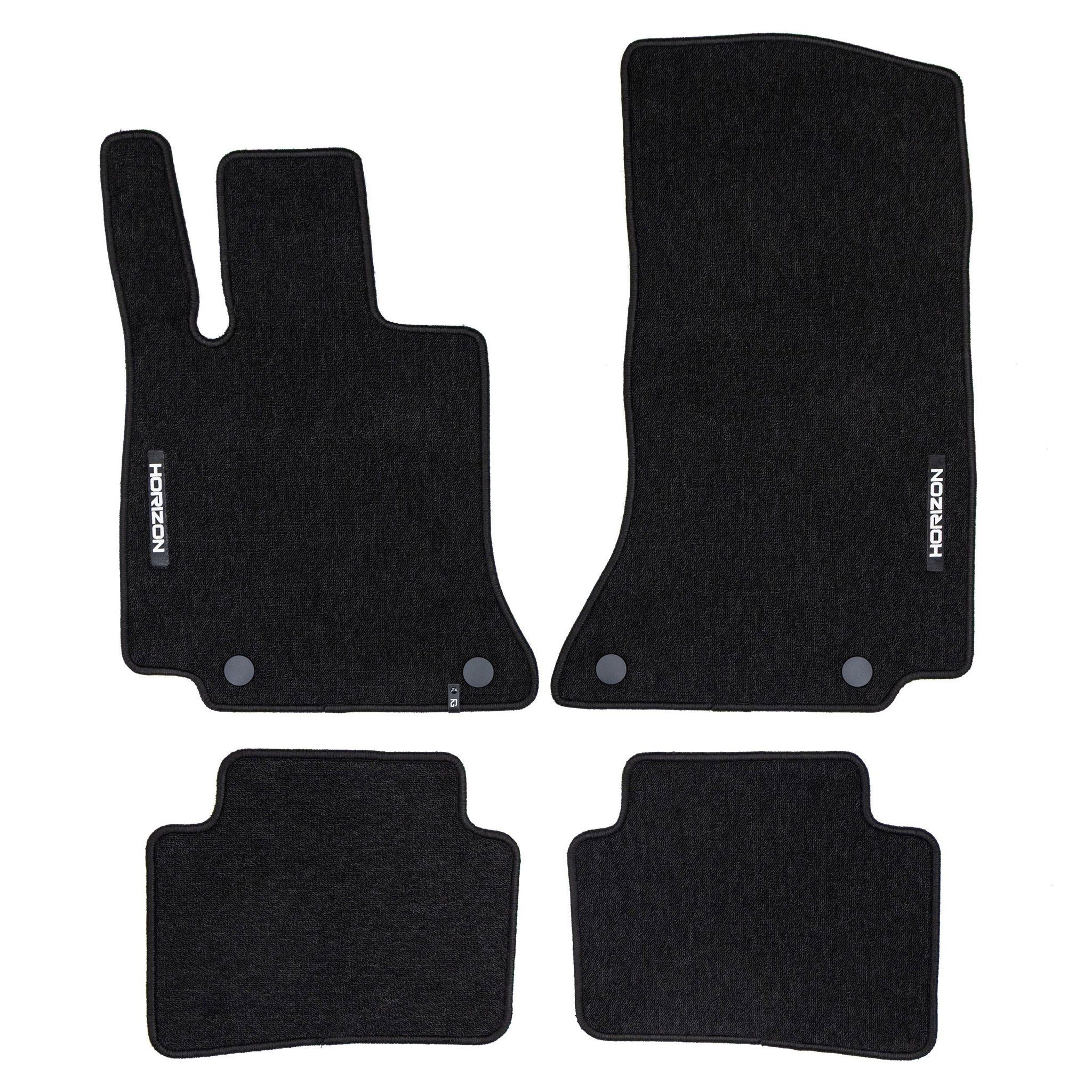 OMAC Auto-Fußmatten Velours für Mercedes-Benz C-Klasse W206 2021-2025 Schwarz 4 teile (4 St), für Mercedes-Benz C-Klasse W206 2021-2025 Mercedes-Benz C-Klasse W206 2021-2025, Antirutsch,Wasserfest,Einfache Installation