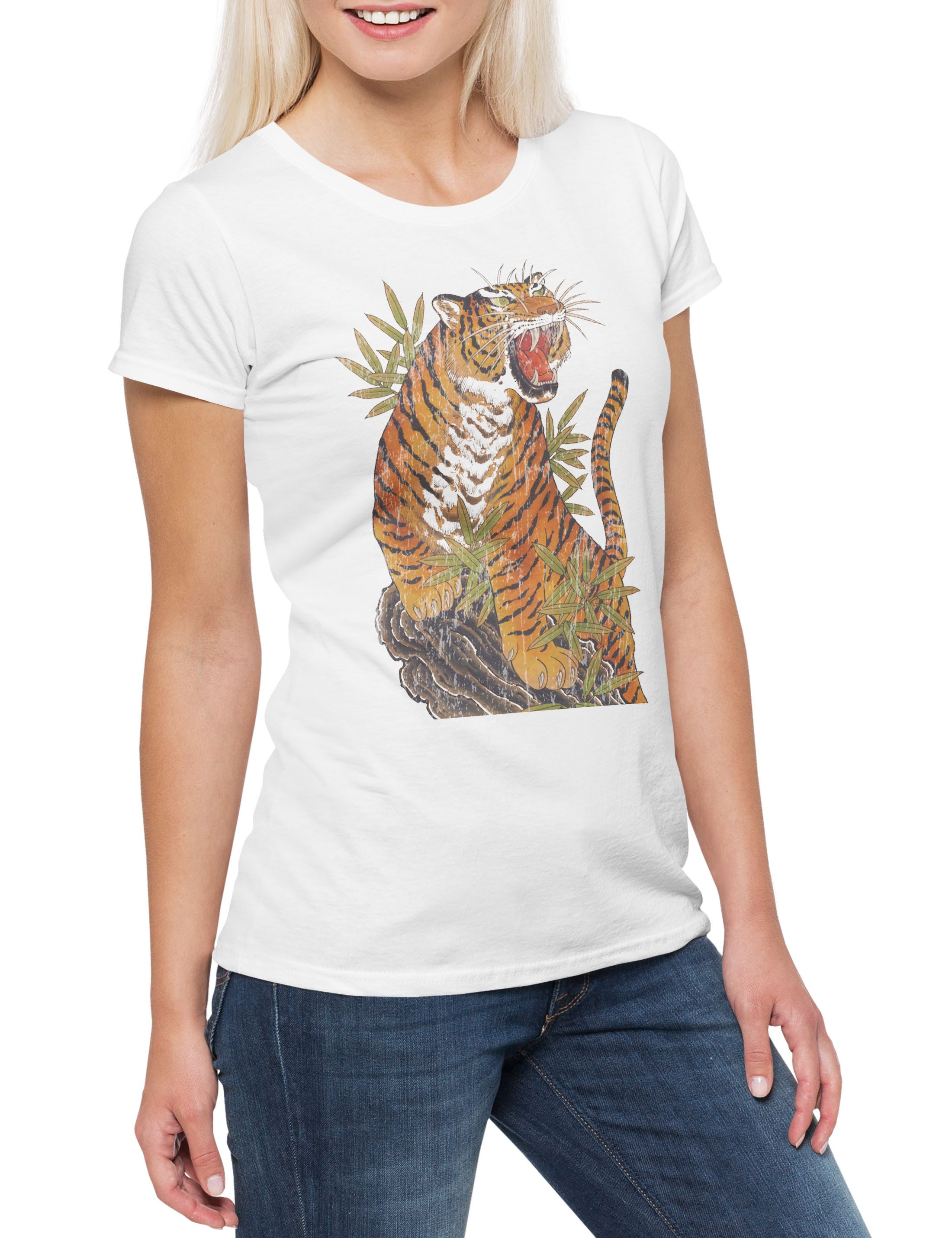 Urban Backwoods Print-Shirt Yak Tiger Damen günstig online kaufen