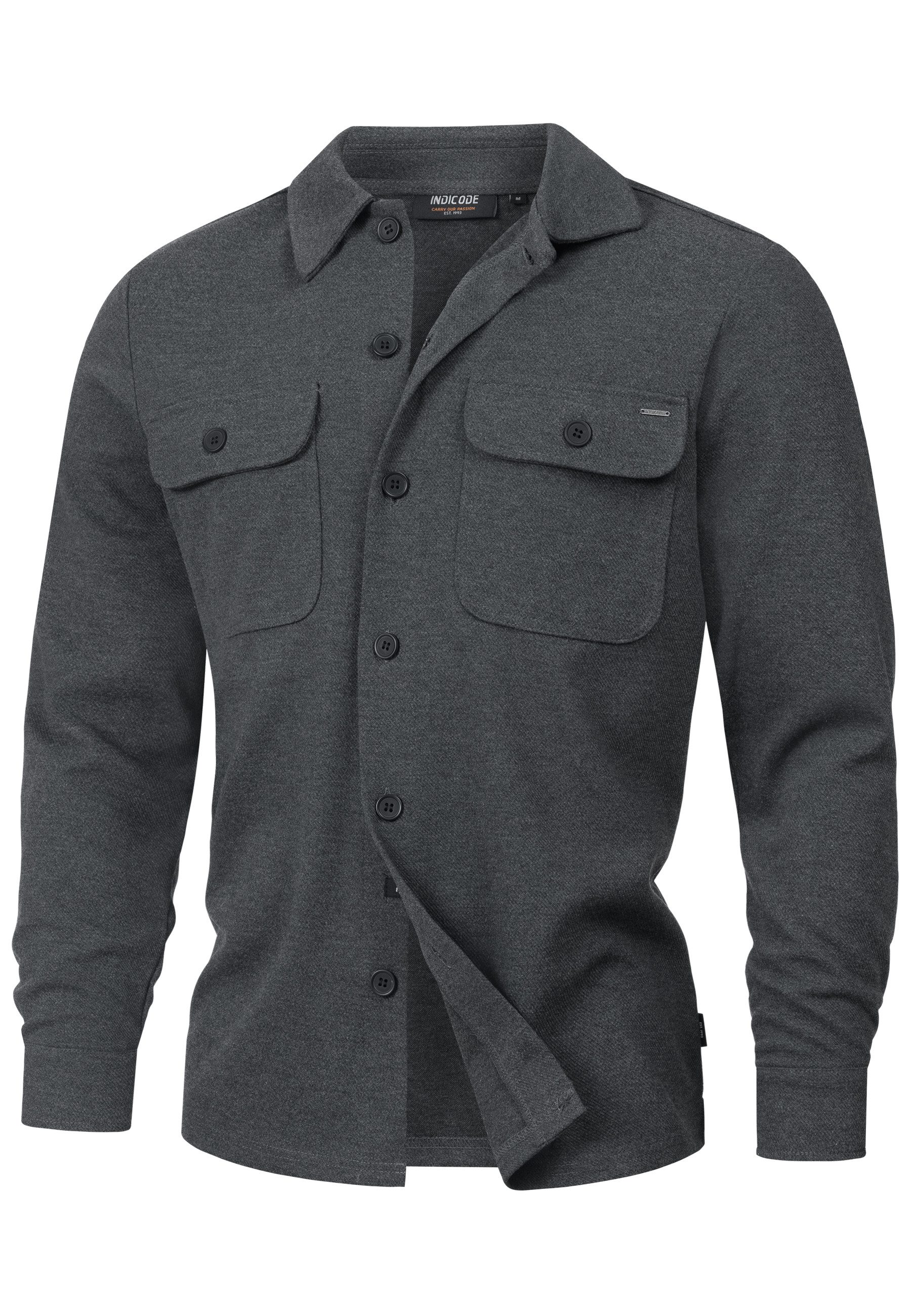 Indicode Langarmhemd INNello Elegantes Overshirt mit günstig online kaufen