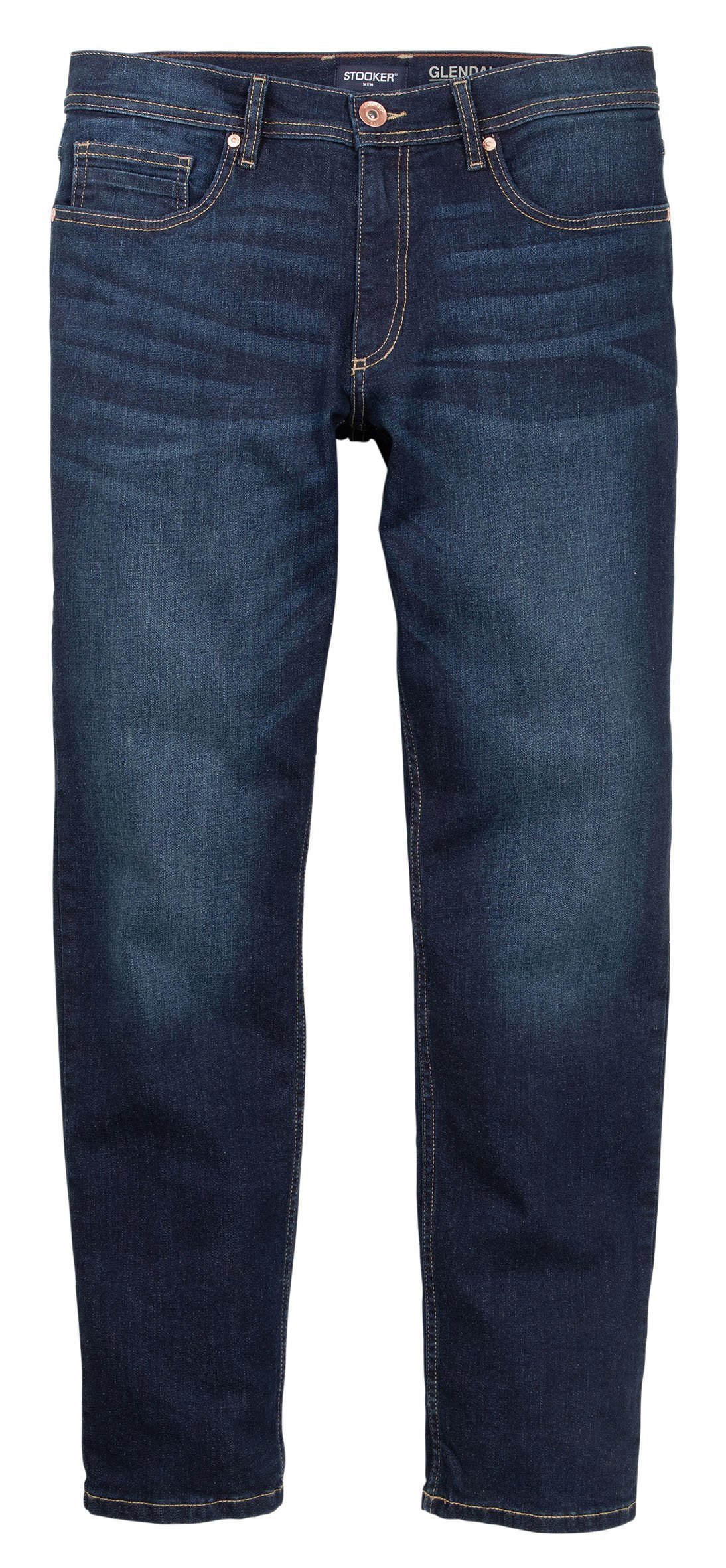 Straight-Jeans HERREN STRETCH JEANS GLENDALE - darkblue used