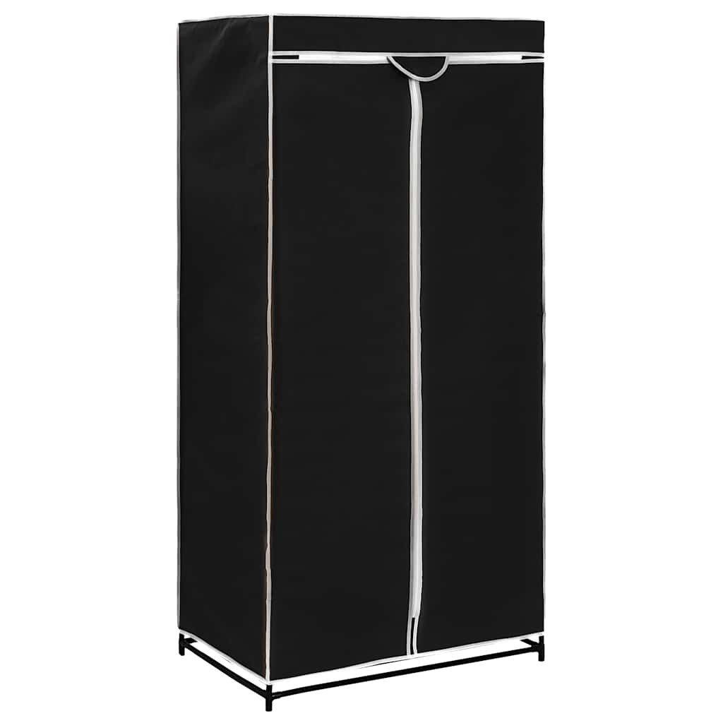 vidaXL Stoffschrank Kleiderschränke 2 Stk. Schwarz 75×50×160 cm (1-St)