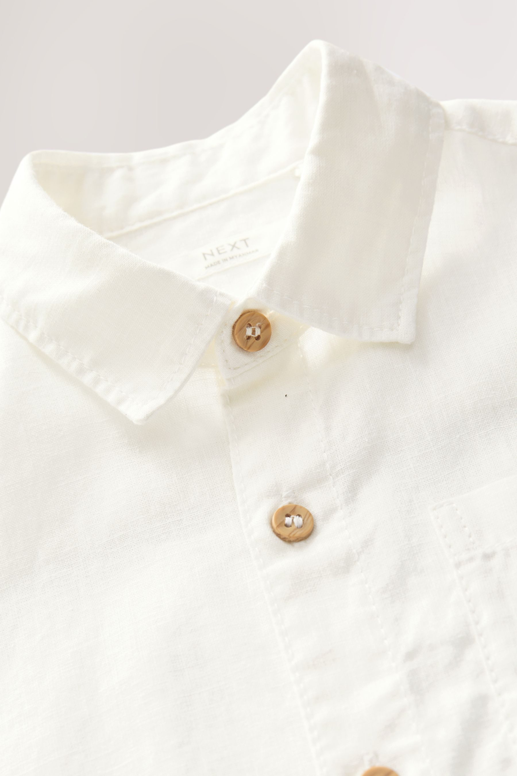 Next Langarmhemd Relaxed Fit Langarmhemd aus Leinen (1-tlg)