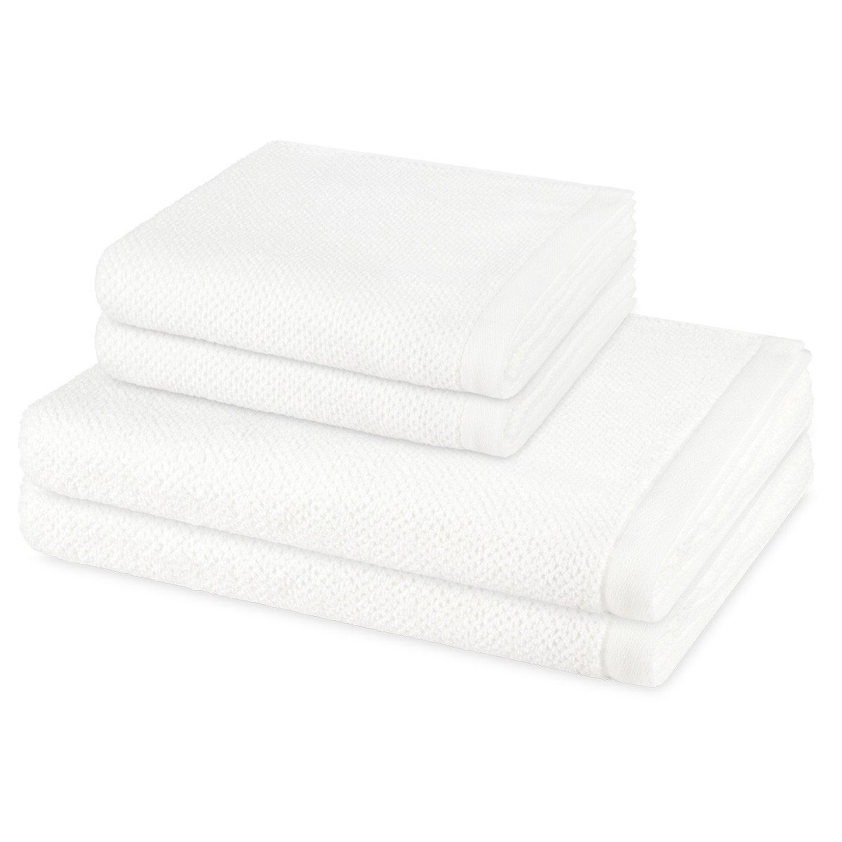 Möve Handtuch Set Bliss, Walkfrottee (Spar-Set, 4-St), 2 X Handtuch 2 X Duschtuch im Set - Baumwolle - Saugstark