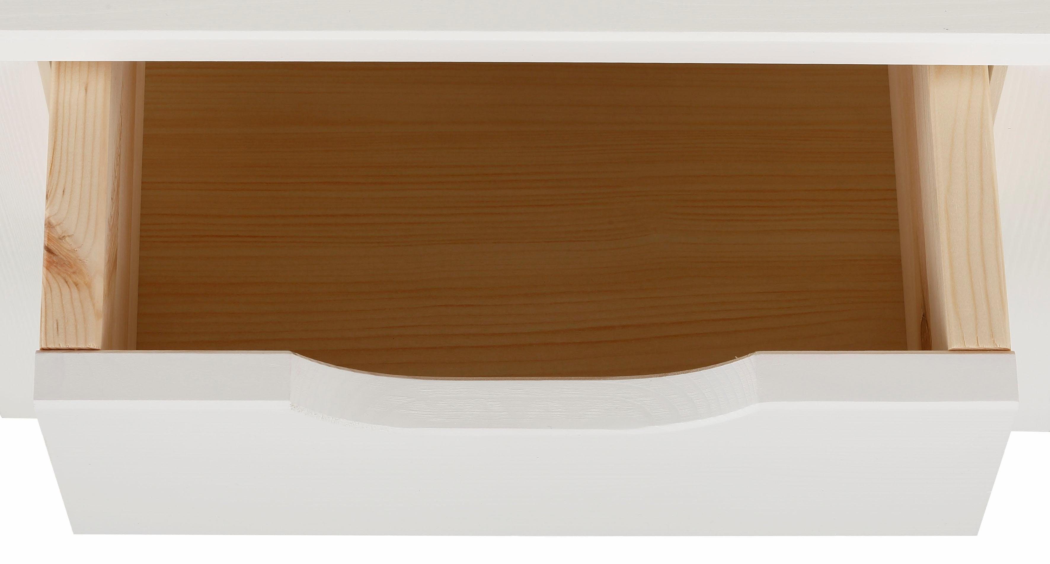 Schubladen, zertifiziertes Nachttisch Massivholz, ohne "KERO", 1 Griffe Home affaire