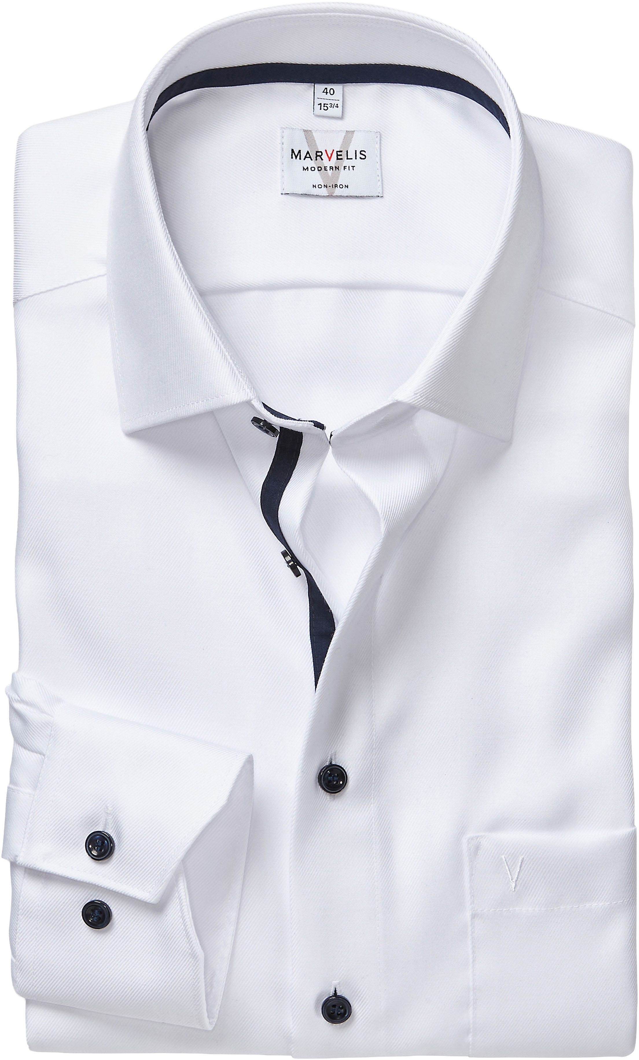 MARVELIS Langarmhemd Businesshemd, New-Kentkragen, modern fit günstig online kaufen