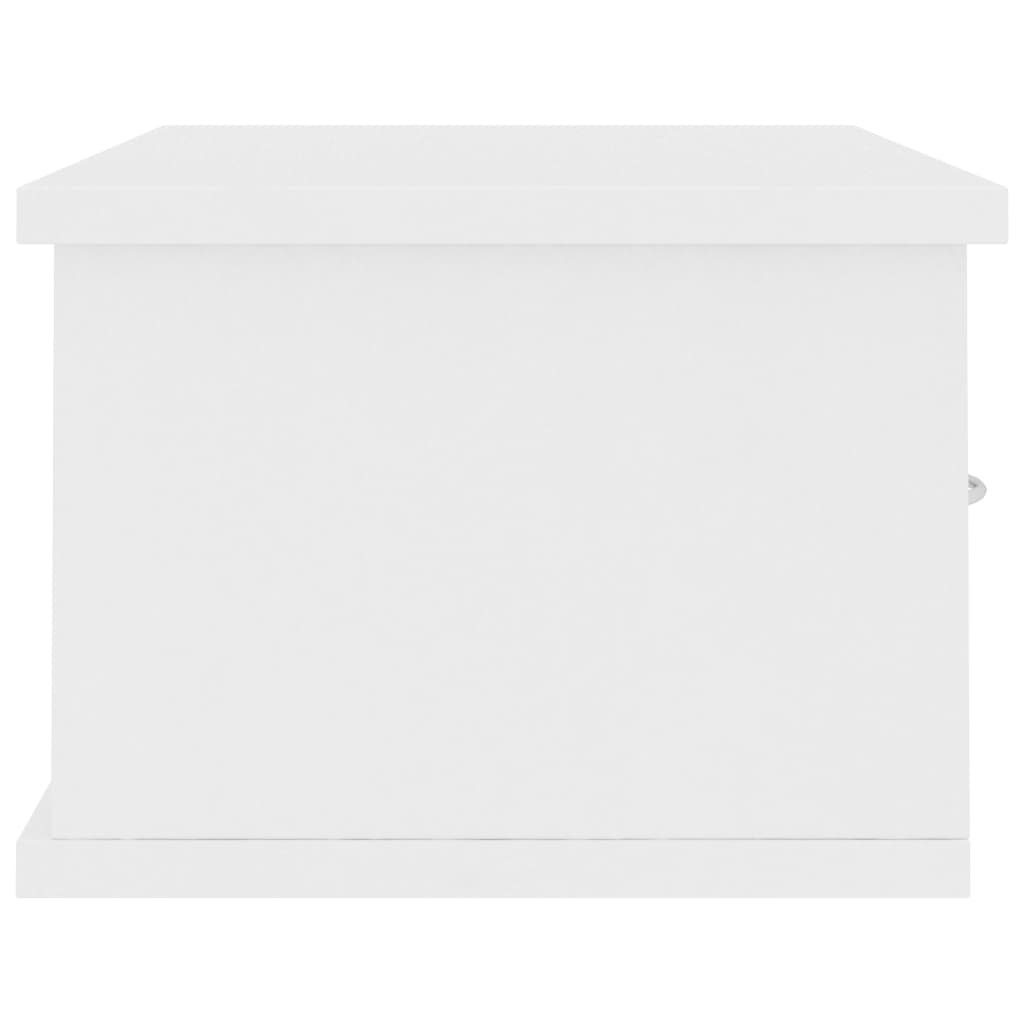 Wand-Schubladenregal Weiß cm Regal 60x26x18,5 Holzwerkstoff, 1-tlg. vidaXL