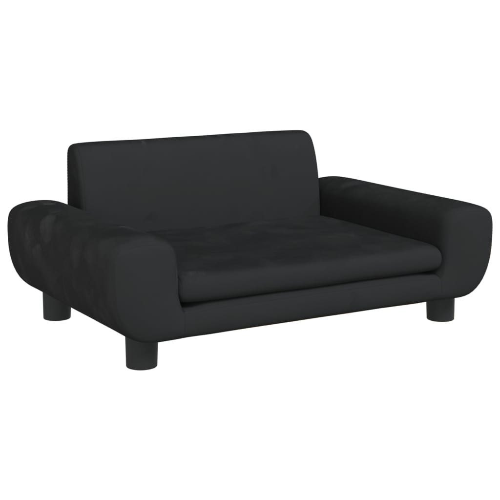vidaXL Tierbett, Hundebett Schwarz 70x45x33 cm Samt