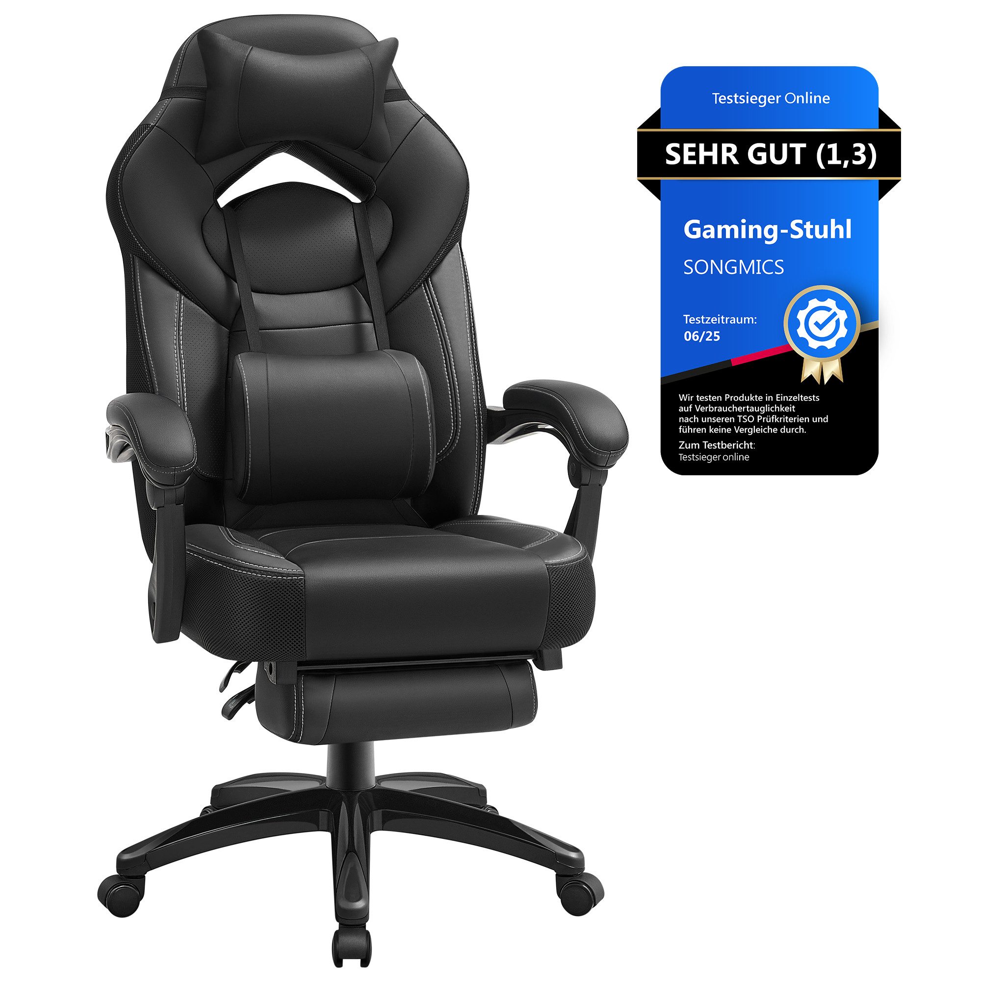 SONGMICS Bürostuhl, Gaming-Stuhl, Computerstuhl, ergonomisches Design, mit günstig online kaufen
