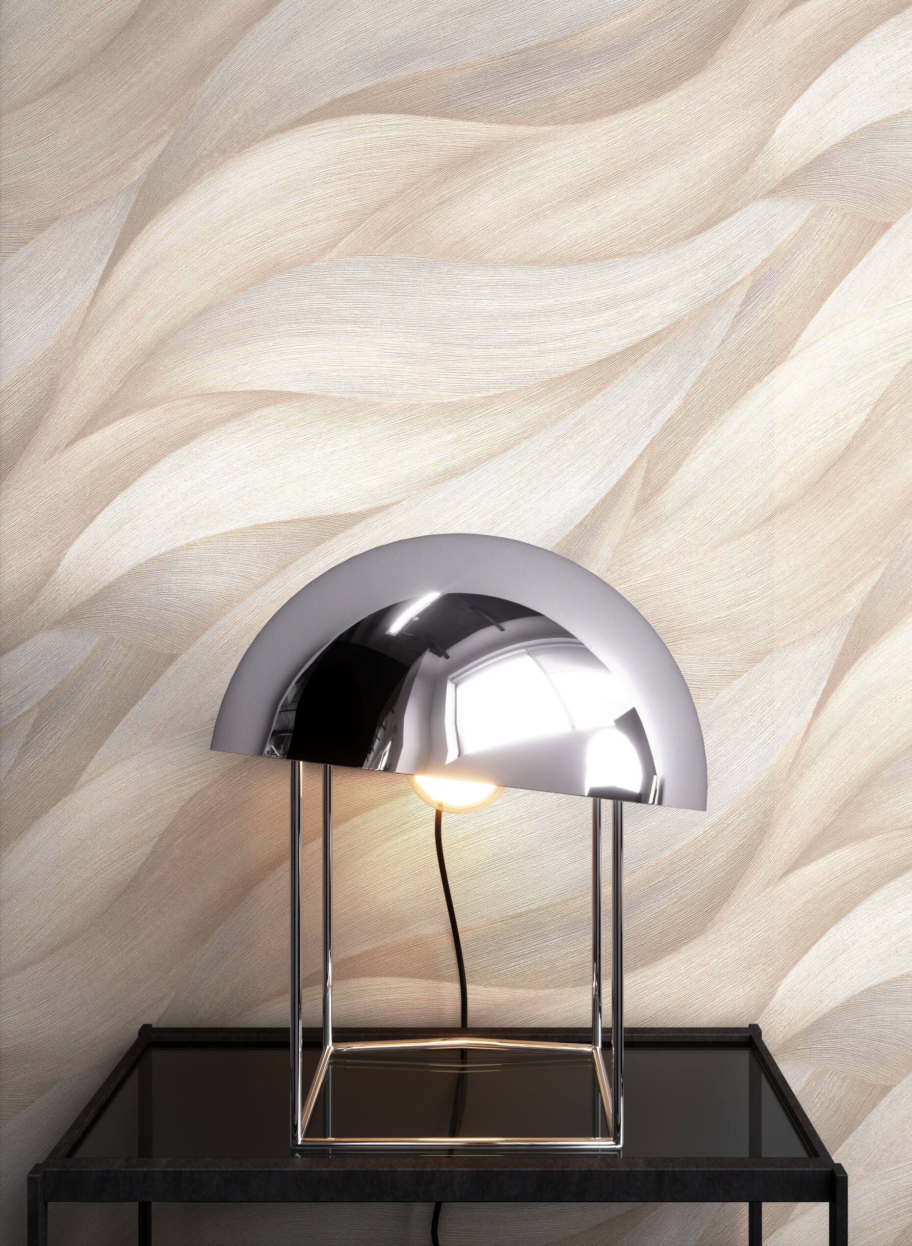 Newroom Vliestapete, Beige Tapete Modern Blätter günstig online kaufen