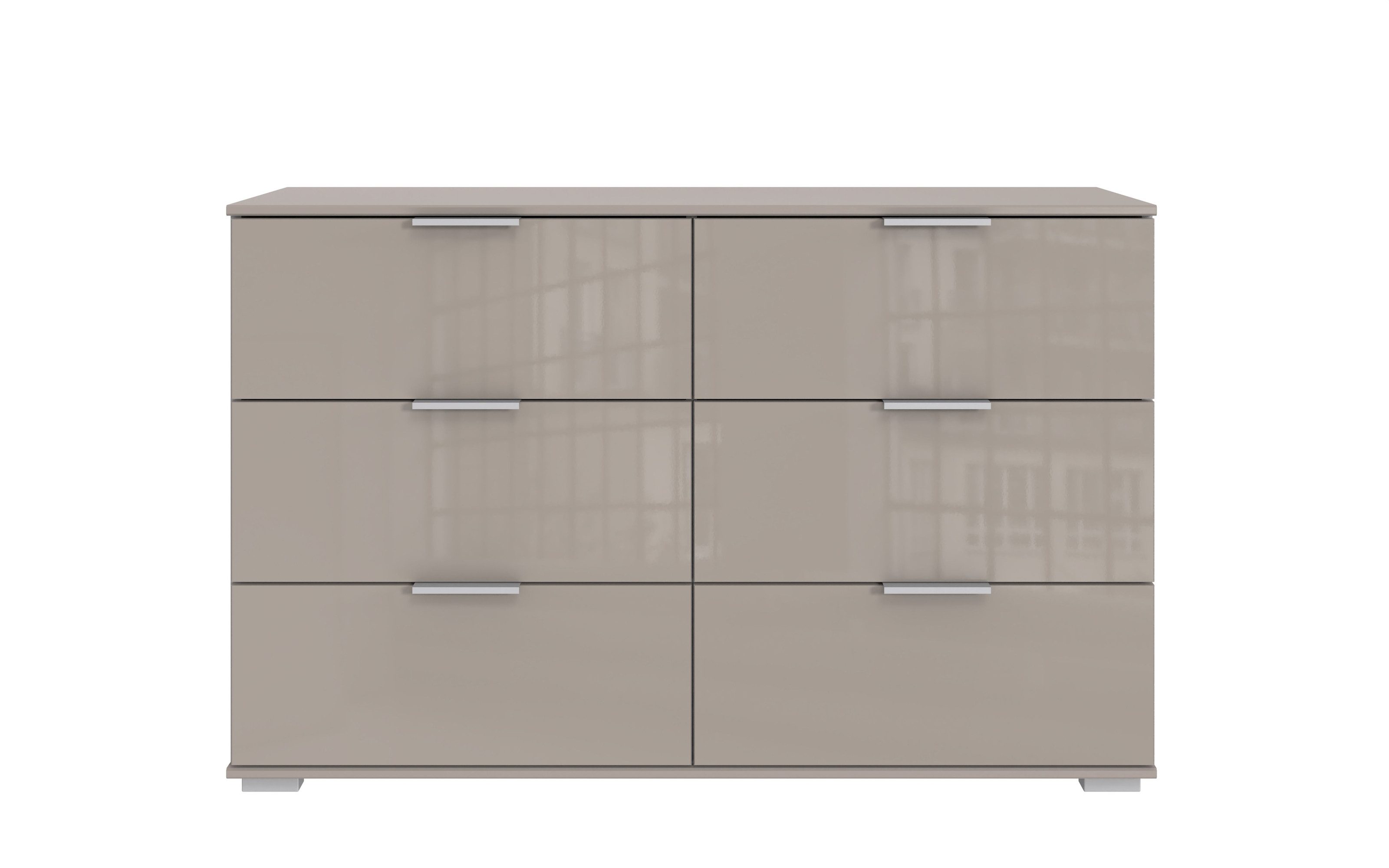 freiraum Schubkastenkommode Easy Plus, 6 Schubladen, in SAHARAGRAU - 130x83x41cm (BxHxT)