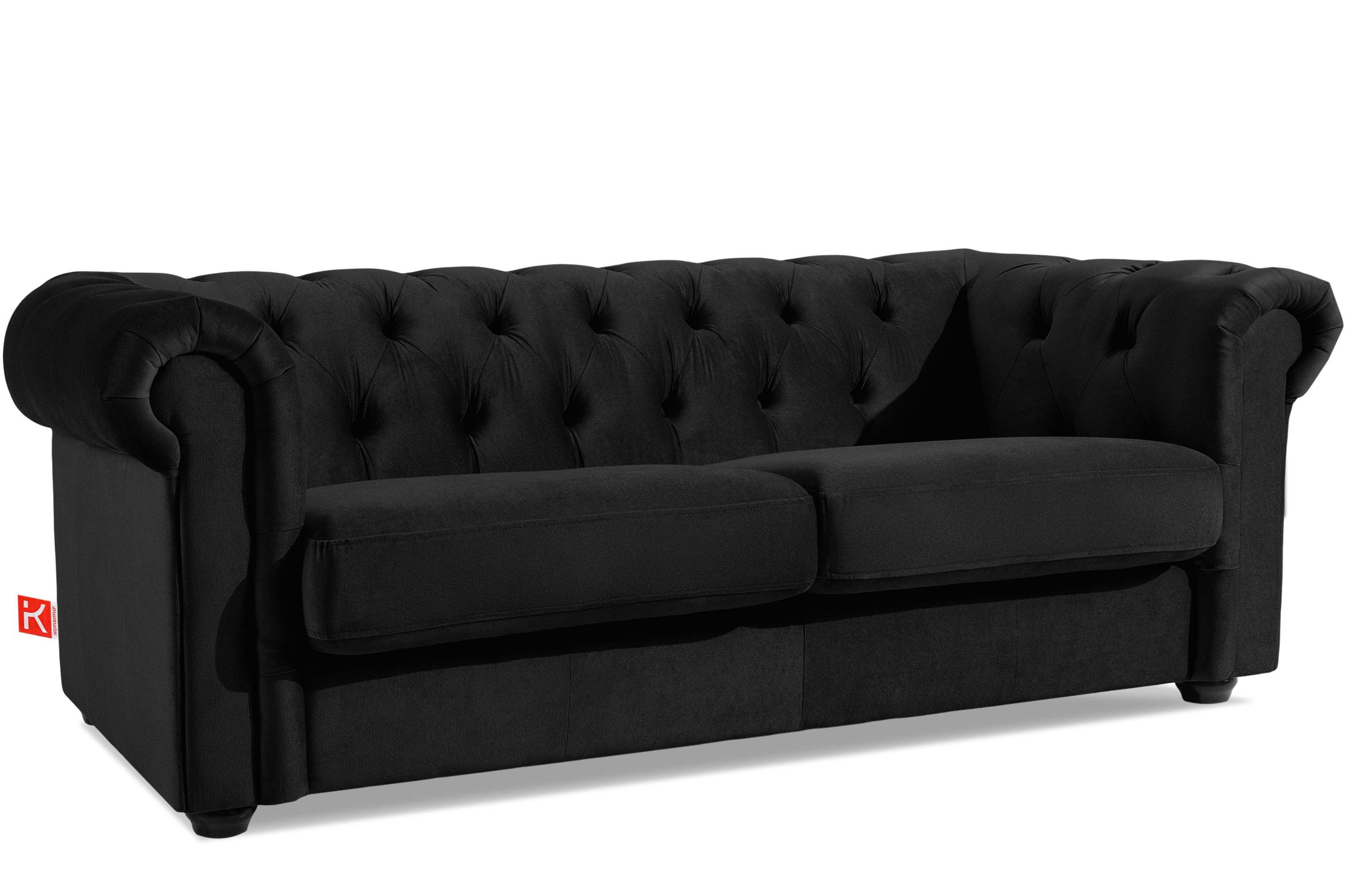 KONSIMO® Chesterfield-Sofa GRAVO 3-Sitzer Sofa, Einzelsofa, hergestellt in der EU, handgefertigte Steppung, elegante Armlehnen, Sitzkissen