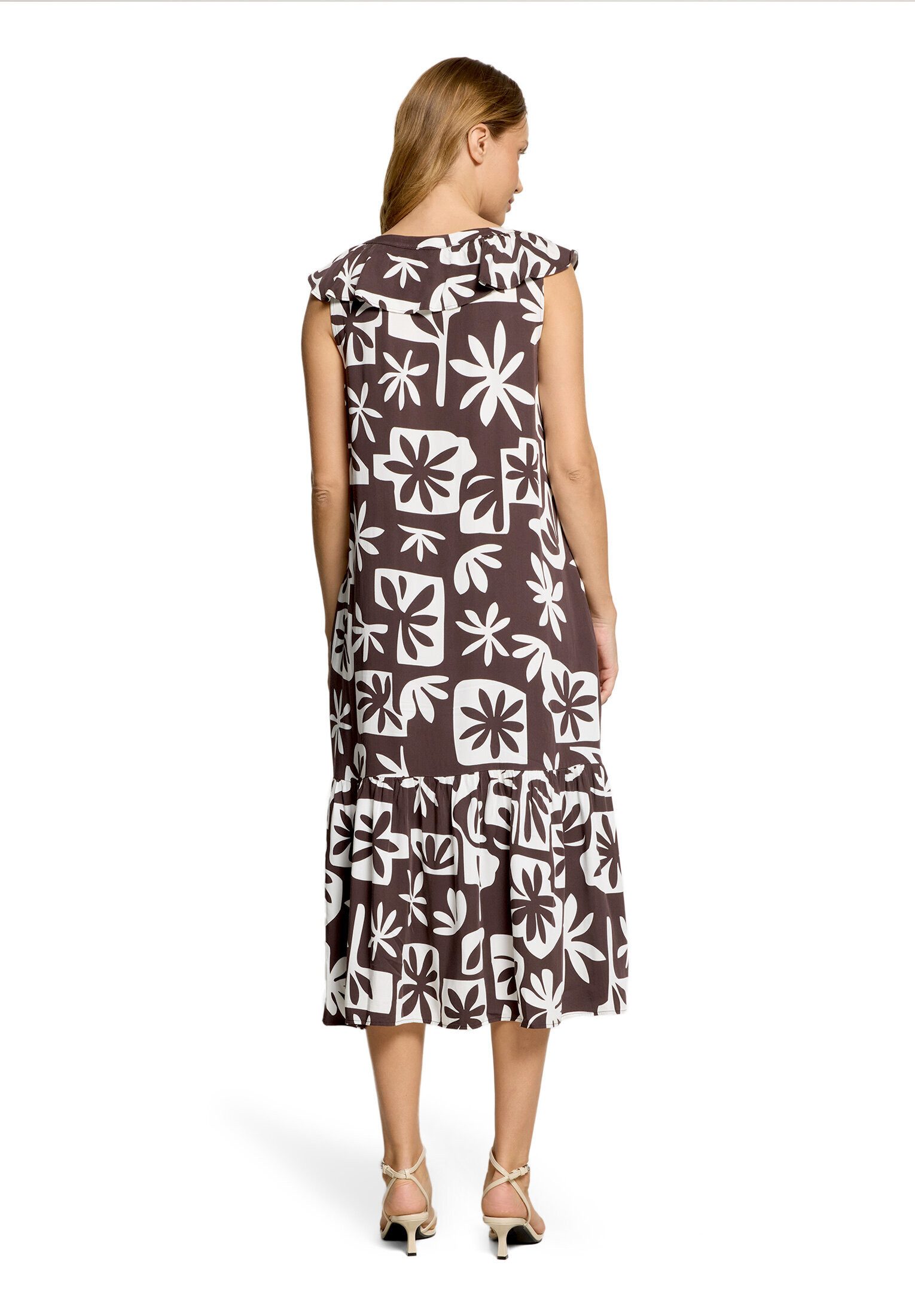 Cartoon Druckkleid Damen mit Flügelärmeln