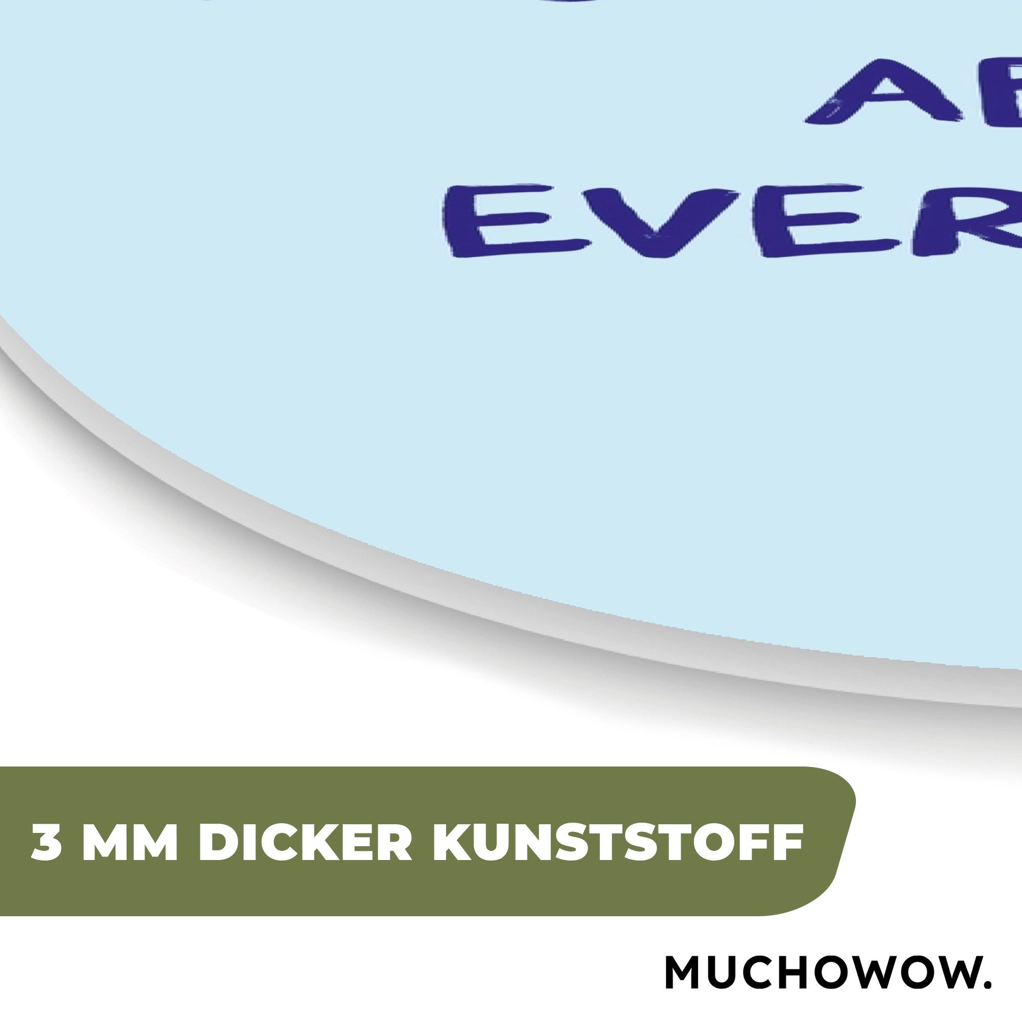 MuchoWow Gemälde Mutter - Zitat - Blau, Fotodruck (1 St), Wandbild Oval, Wohnzimmer oder Schlafzimmer Wanddekoration, 40x60 cm