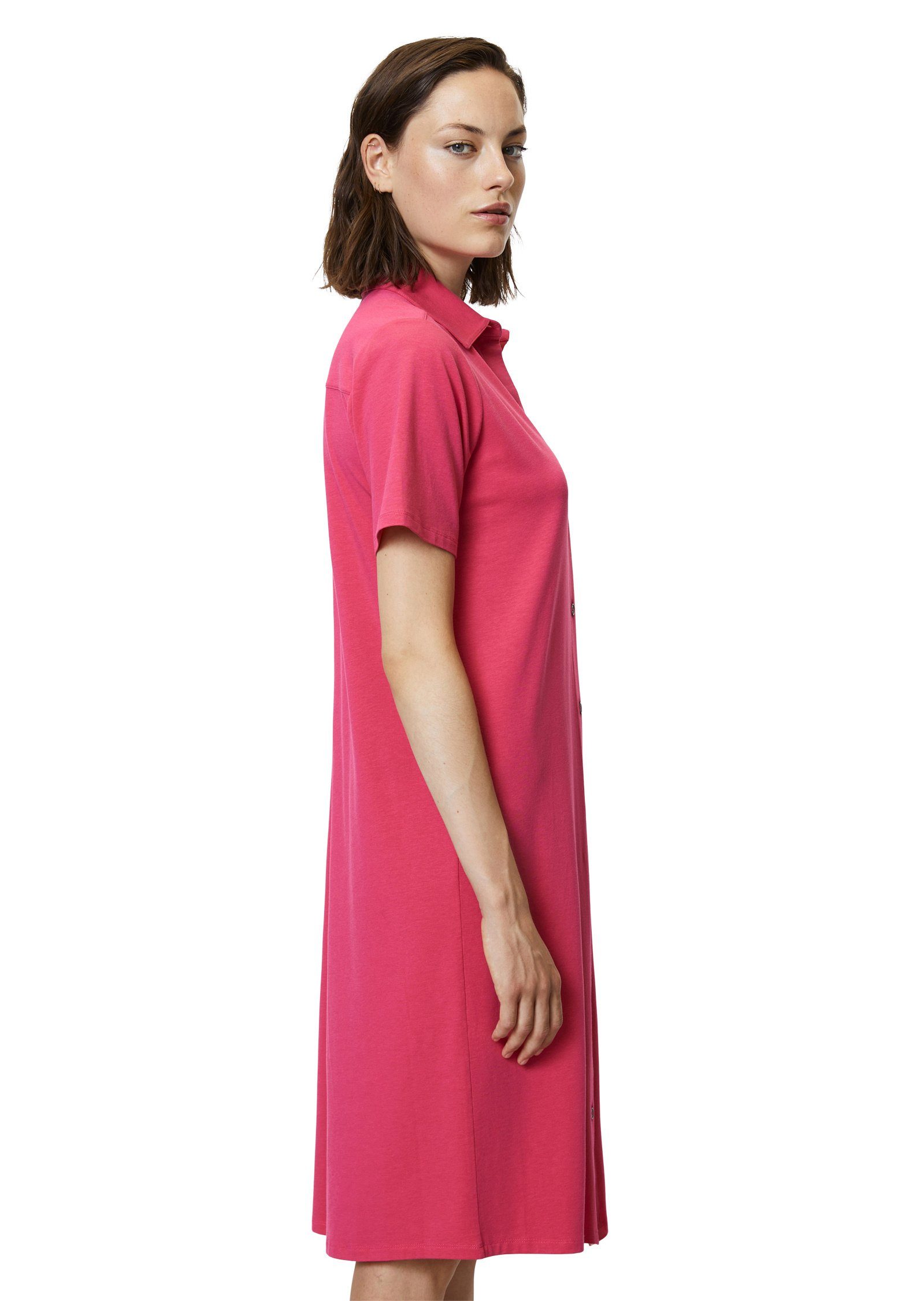 Marc O'Polo Blusenkleid aus Modal-Organic-Cotton-Mix rosa stretchigem