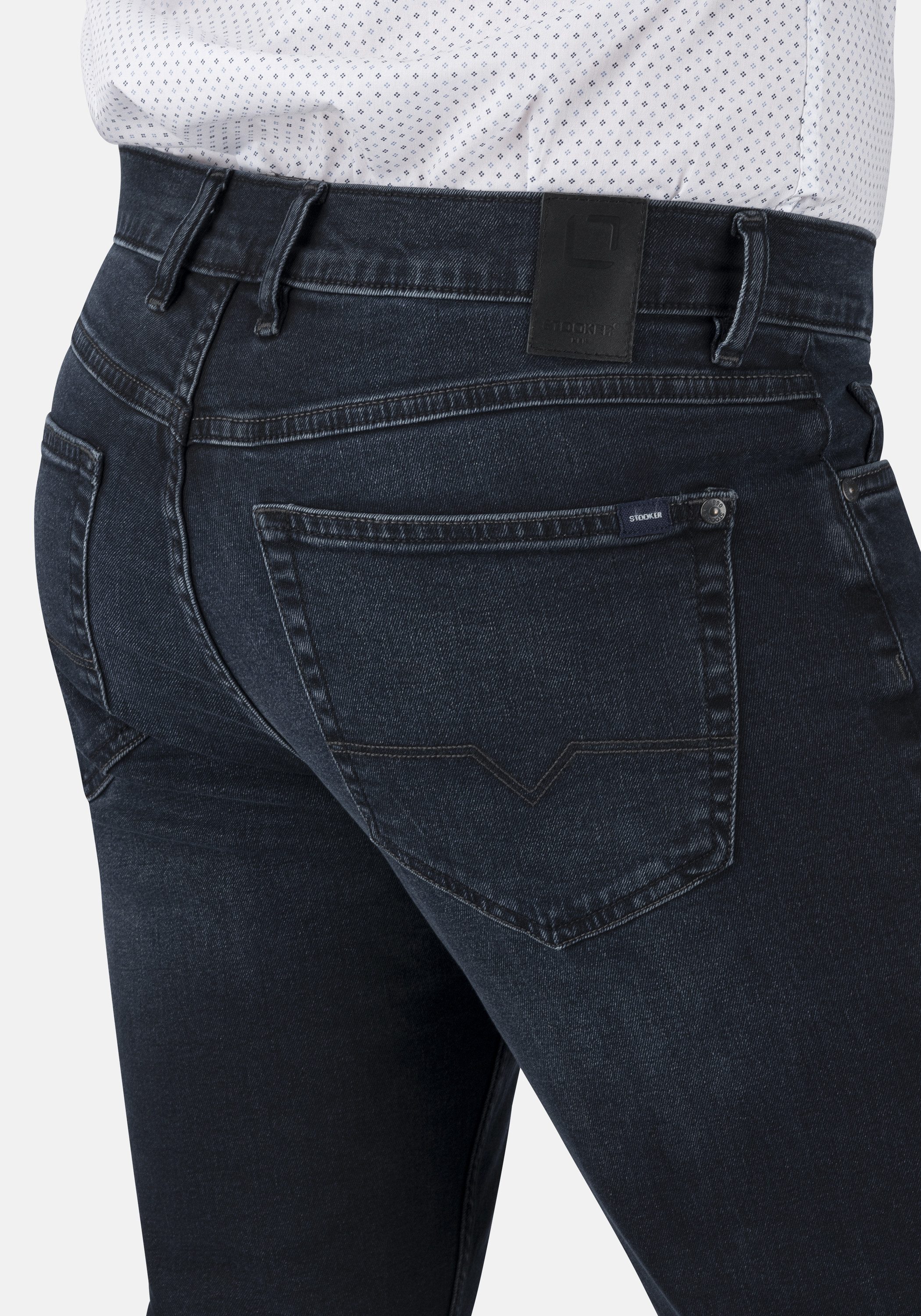 Stooker Men 5-Pocket-Hose Frisco Denim Straight Fit Jeans Straight Fit Casual Clean Wash Twill Coloured Comfort Flex! für Herren