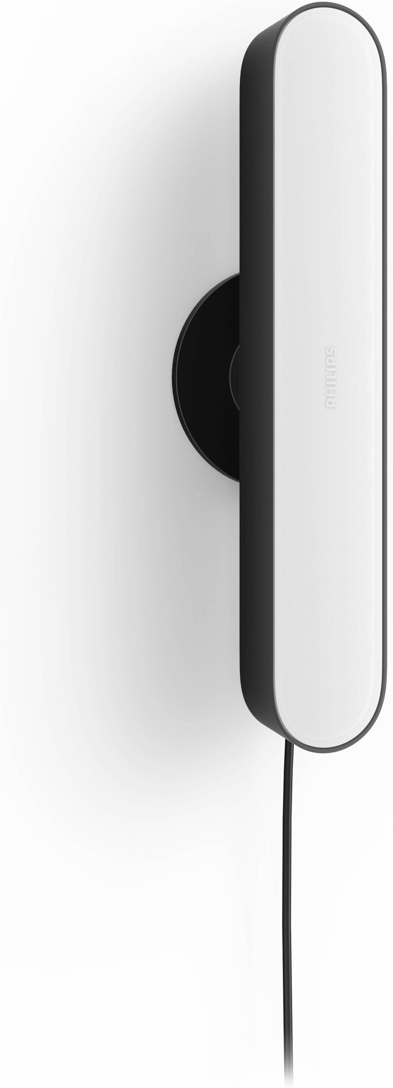 Philips Hue LED Lichtleiste White & Color Ambiance Play Lightbar Erweiterung schwarz, Abschaltautomatik, Bluetooth, CCT - über Fernbedienung, Dimmfunktion, Einschlafhilfe, Farbsteuerung, Farbwechsel, Memory, nach Trennung vom Netz, Nachtlichtfunktion, RGB, Smart Home, Timerfunktion, Weckerfunktion, dimmbar über Fernbedienung, erweiterbar, mehrere Helligkeitsstufen, LED fest integriert, Farbwechsler, RGB, warmweiß - kaltweiß, Steuerbar per App und Stimme, Smart Home fähig, Farbfähig und Weißtöne
