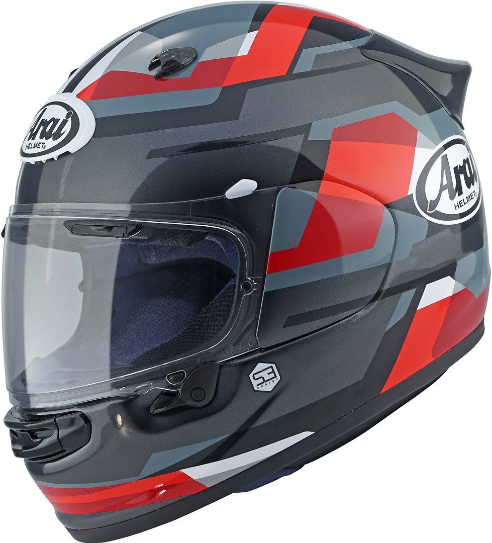 Arai Motorradhelm Quantic Abstract Helm, vorbereitet für Kommunikationssystem