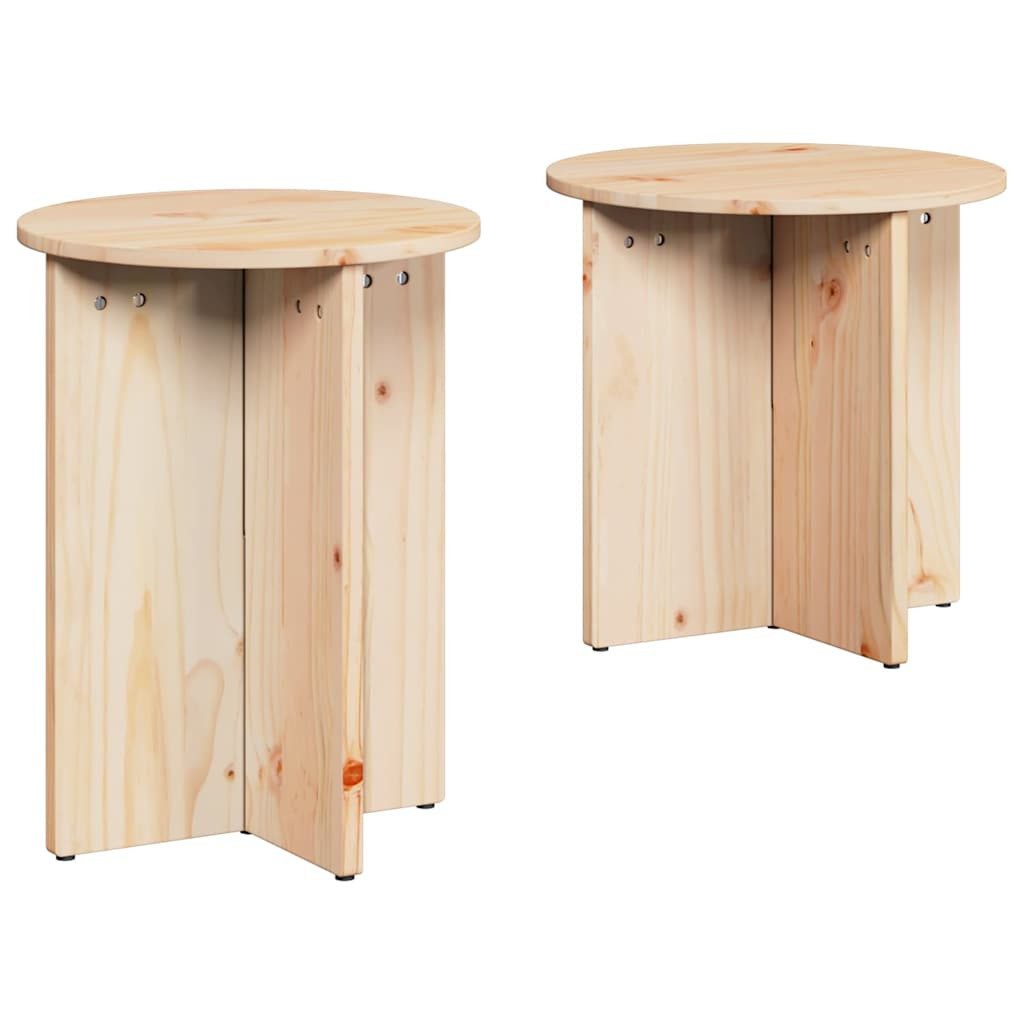 vidaXL Couchtisch Couchtisch 2 pcs Natur 41,5 x 41,5 x 41 cm Massivholz Kiefer (2-St)