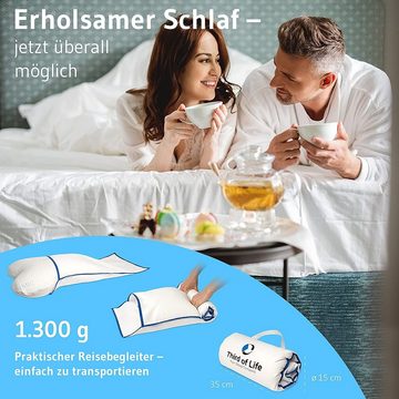 Kopfkissen ACAMAR Schmetterlingskissen, Third of Life, Füllung: Viscoschaum, Seitenschläfer, Seiten-Kippschläfer, Rückenschläfer, Ergonomisches Visco-Kopfkissen, Memory Foam Kissen mit Thermo-Bezug